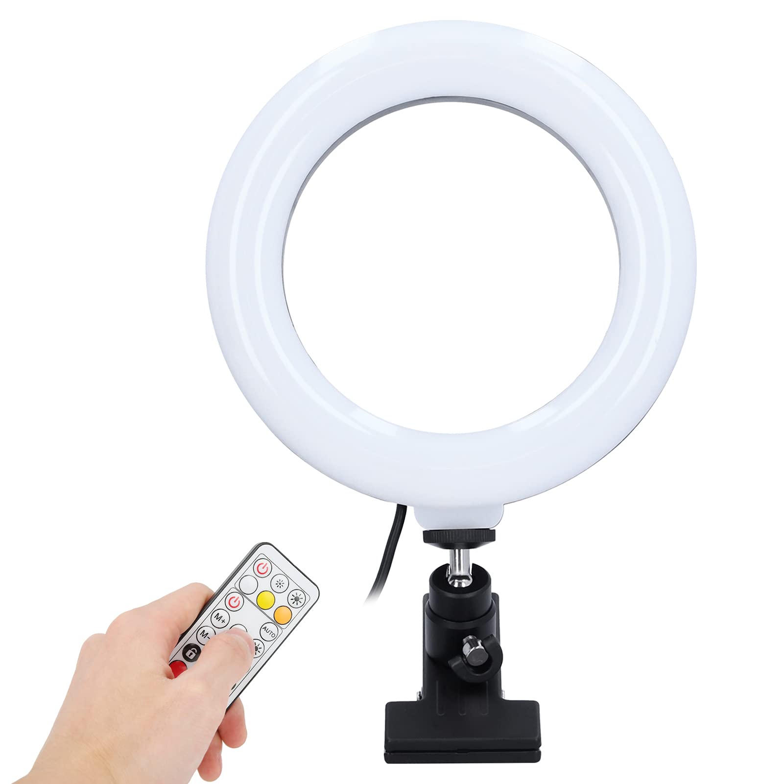 16cm LED USB Ring Light with Adjustable Clamp - RGB Color Changing for Selfie, Live Makeup, Video Broadcasting - Perfect for YouTube, TikTok & Home Studio Lighting