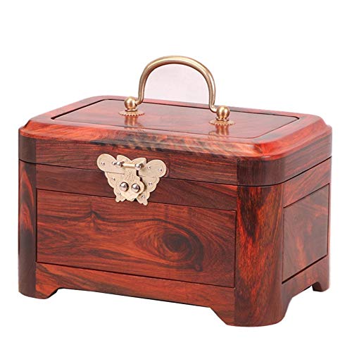 Vintage Wooden Jewelry Box for Necklace & Bracelet Storage - Handcrafted Multifunctional Gift Box for Women, Wedding Souvenir & Home Decor (Large Size) - Perfect for Jewelry Organization, Bridal Shower Gifts & Vintage Style Display