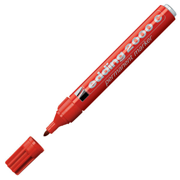 edding 2000C Permanent Marker Pen - Bullet Tip, Fade-Resistant Ink for Office, School & Industrial Use - Perfect for Labeling, Marking & DIY Projects