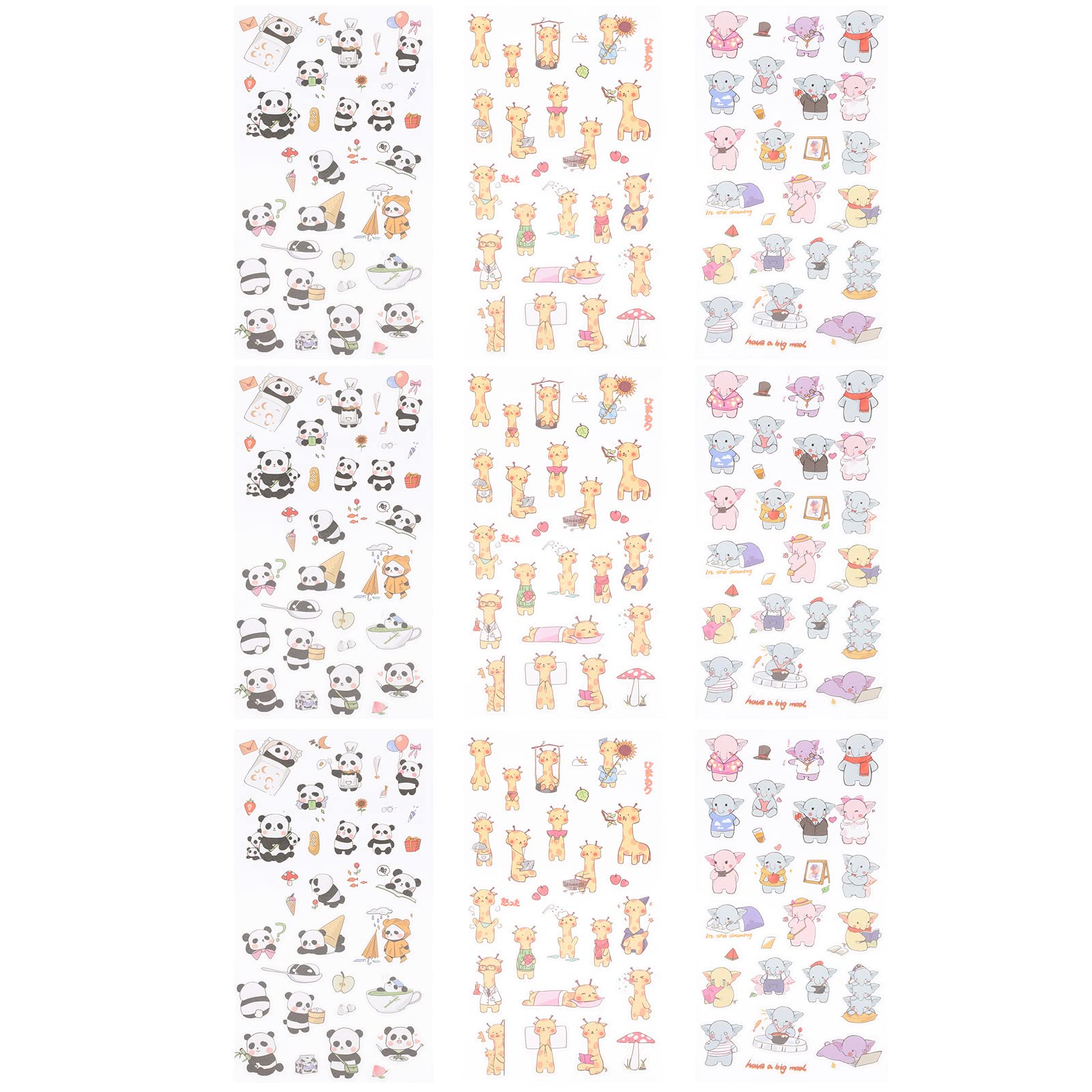 LUOZZY 9 Sheets Animal Stickers - Fun Adhesive Teacher Reward Stickers for Students Classroom Incentives - Perfect for School Projects, Homework Charts & Kids' Art Crafts