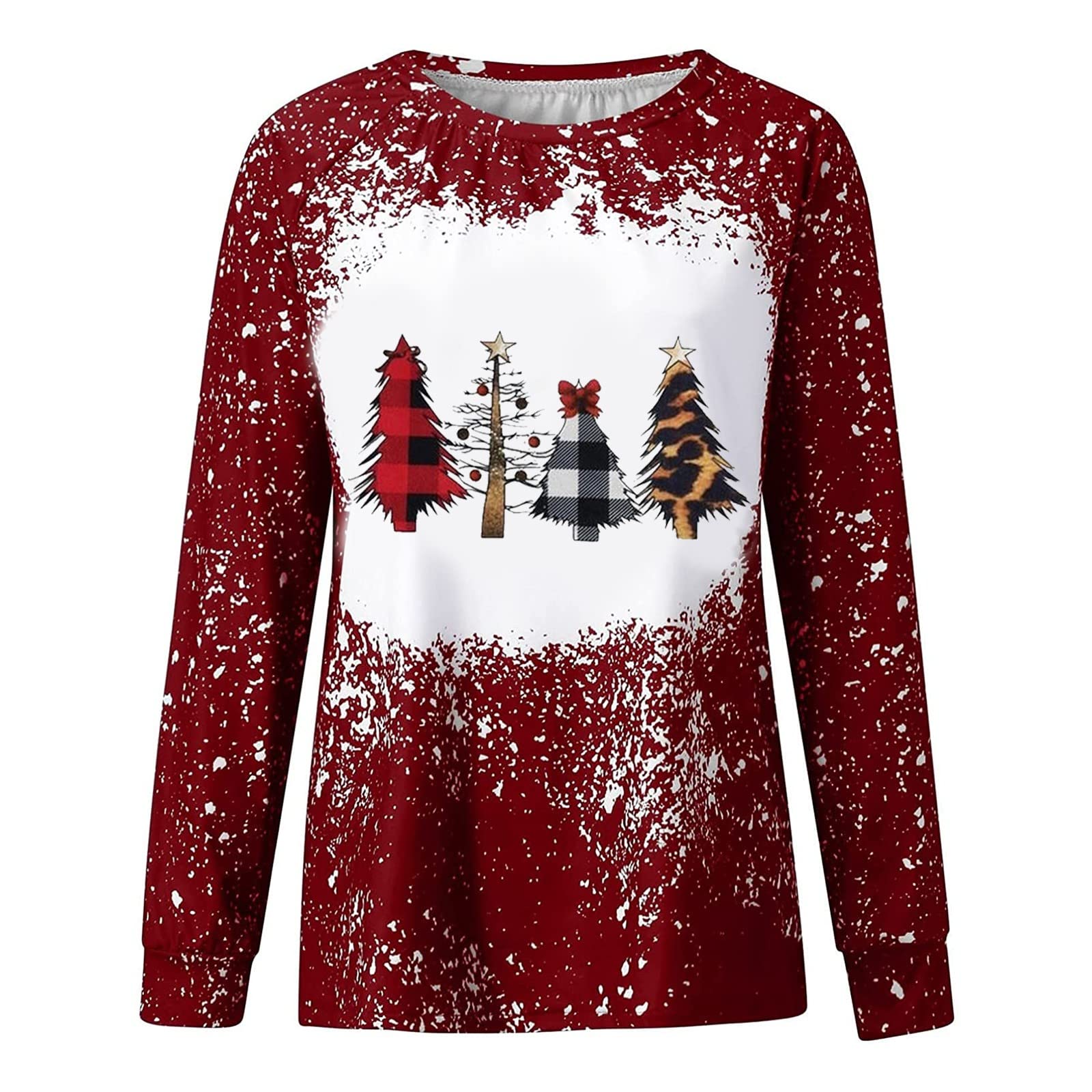 Homlpope Women's Winter Fall Crewneck Sweatshirt - Casual Long Sleeve Graphic Pullover for Christmas & Vacation - Cozy Fleece Top for Women 2022 D6 - Perfect for Holiday Gifts, Outdoor Activities & Everyday Wear