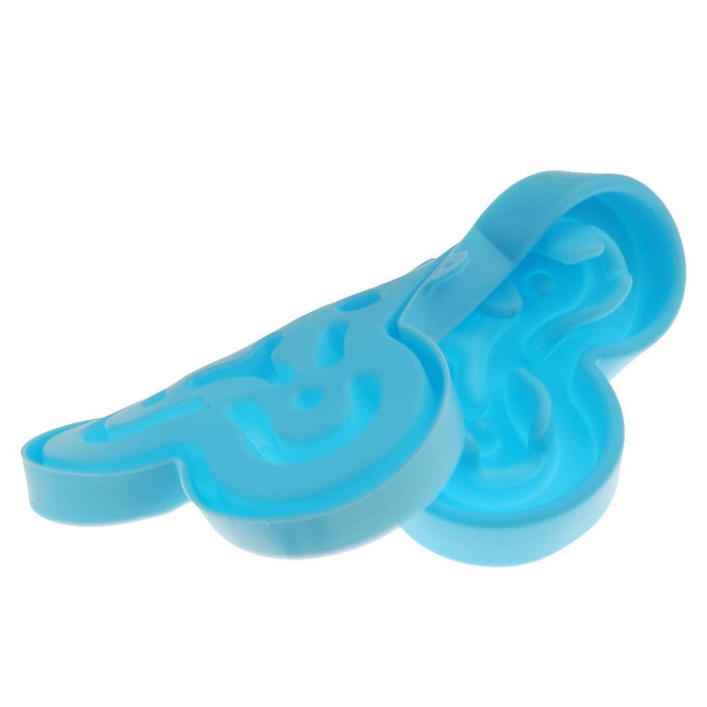 Slow Feed Interactive Pet Bowl for Dogs & Cats - Prevent Bloat & Choking - Blue - Perfect for Mealtime Fun & Portion Control