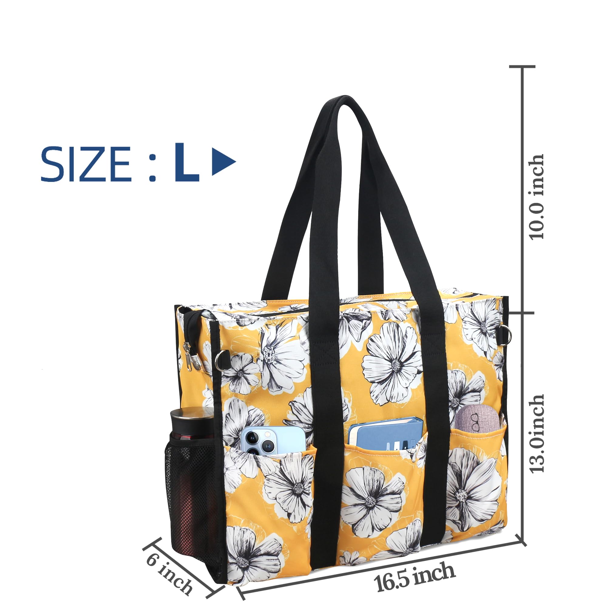 HoogaLife Waterproof Lightweight Nurse Bag for Work - Large Portable Nursing Bag with 14 Internal Pockets - Perfect for Nurses, Medical Students & Healthcare Professionals On-The-Go