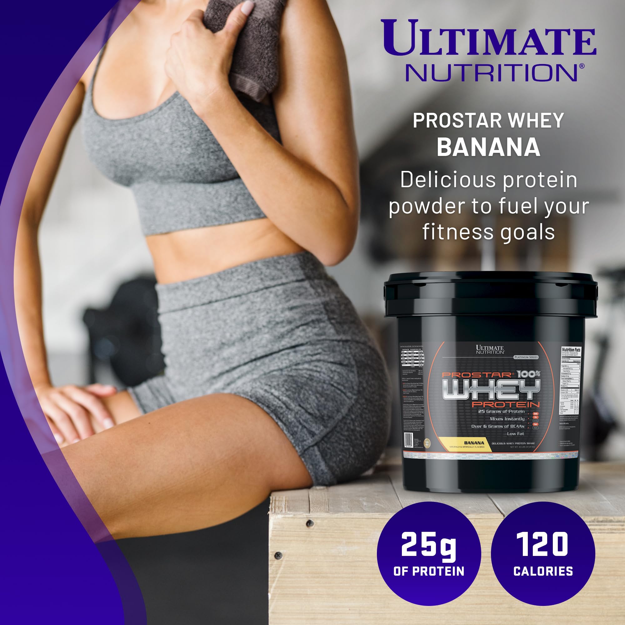 Ultimate Nutrition Prostar Whey Protein Powder Isolate - Banana Flavor, 10 lbs | Low Carb, High Protein Shake for Muscle Building & Recovery | Keto Friendly, Low Sodium & Fat | Perfect for Post-Workout, Weight Loss & Healthy Lifestyle