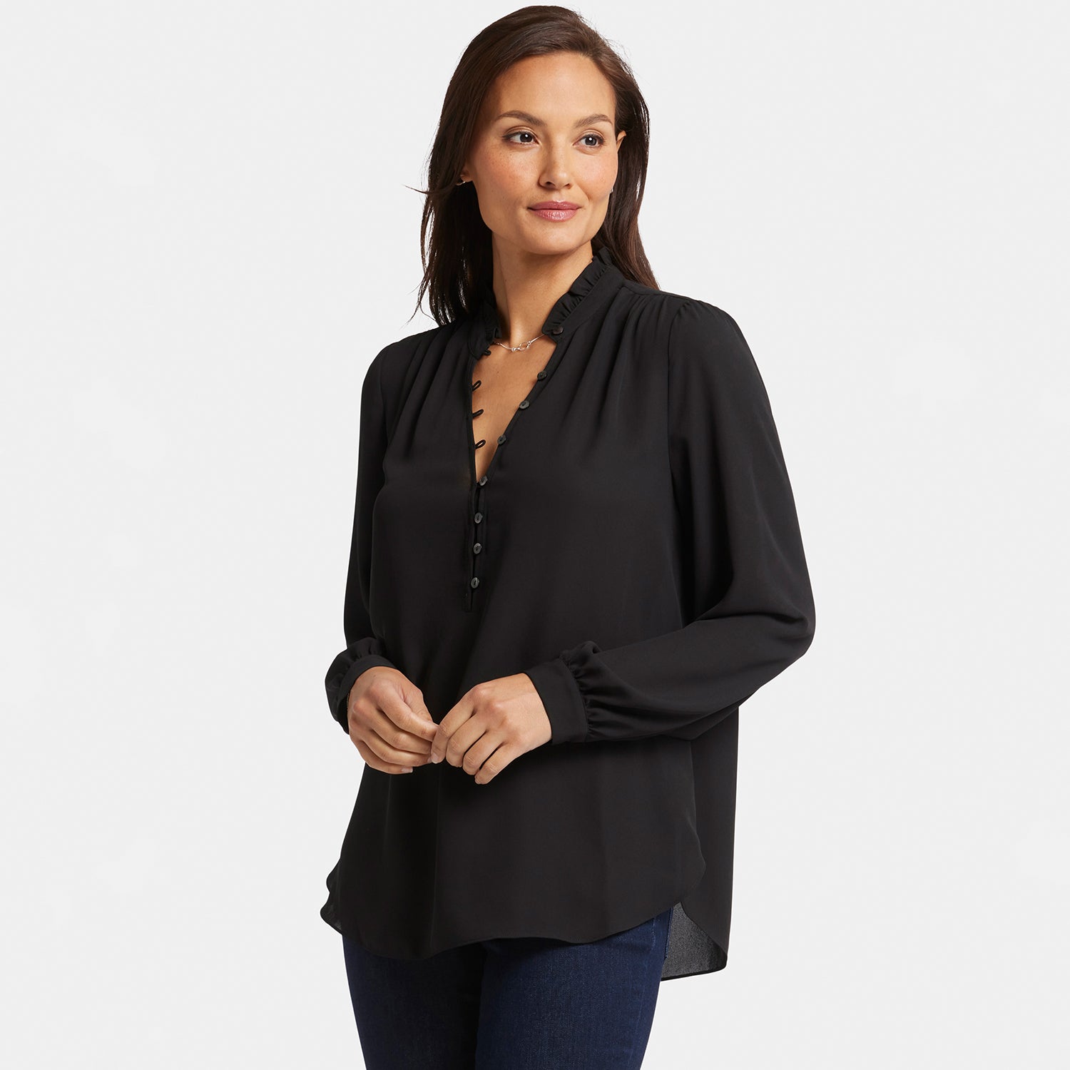 Hannah Blouse for Women - Elegant Black Top for Casual & Office Wear | Perfect for Work, Date Night & Everyday Outfits