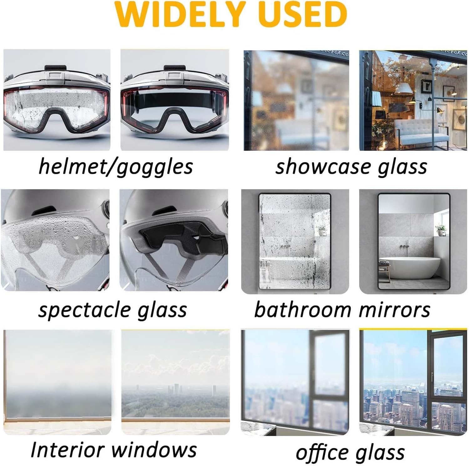 Magic Gem Anti-Fog Coating for Car Windshield - Micro-Molecular Anti-Fog Coating Agent (2PCS) - Prevents Fogging on Windows, Mirrors, Glasses & Swim Goggles - Perfect for Driving, Bathroom Mirrors & Swimming