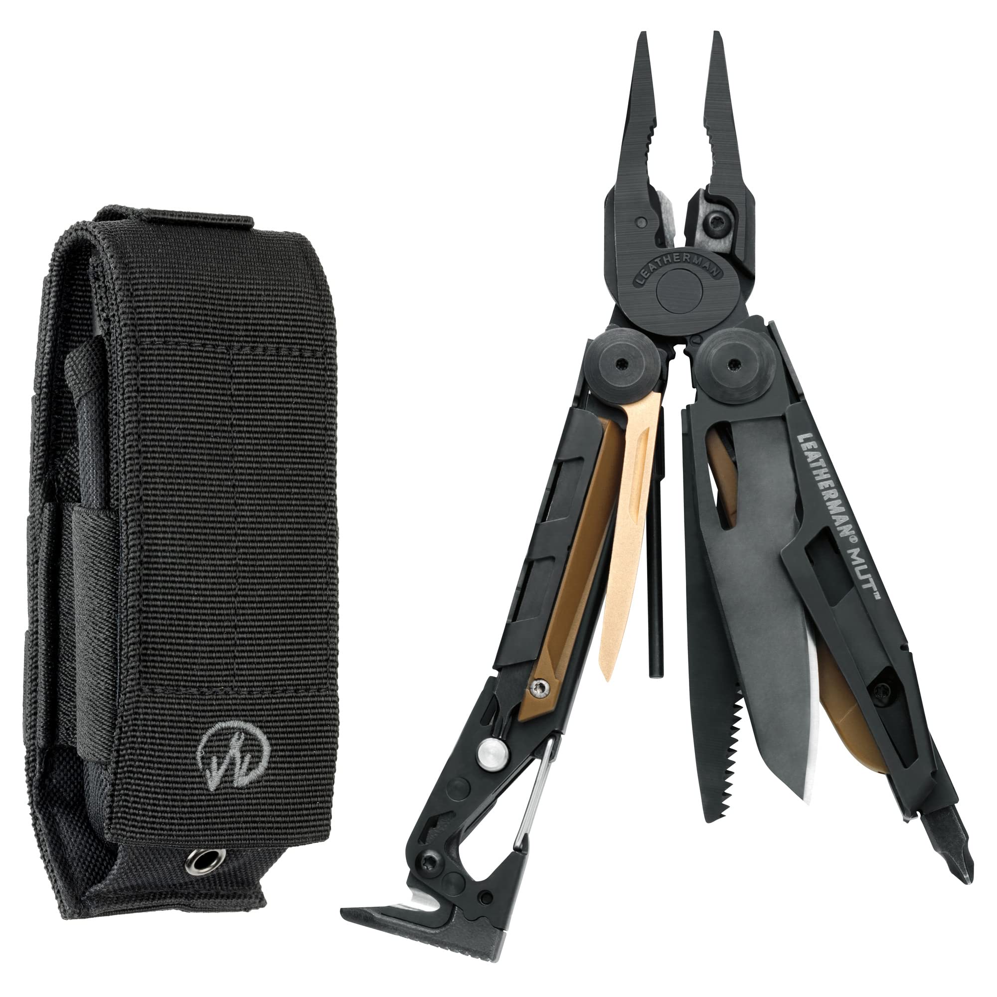 LEATHERMAN MUT Multitool - Premium Replaceable Wire Cutters & Firearm Tools - Black with MOLLE Sheath - Tactical EDC Gear for Hunting, Camping & Survival