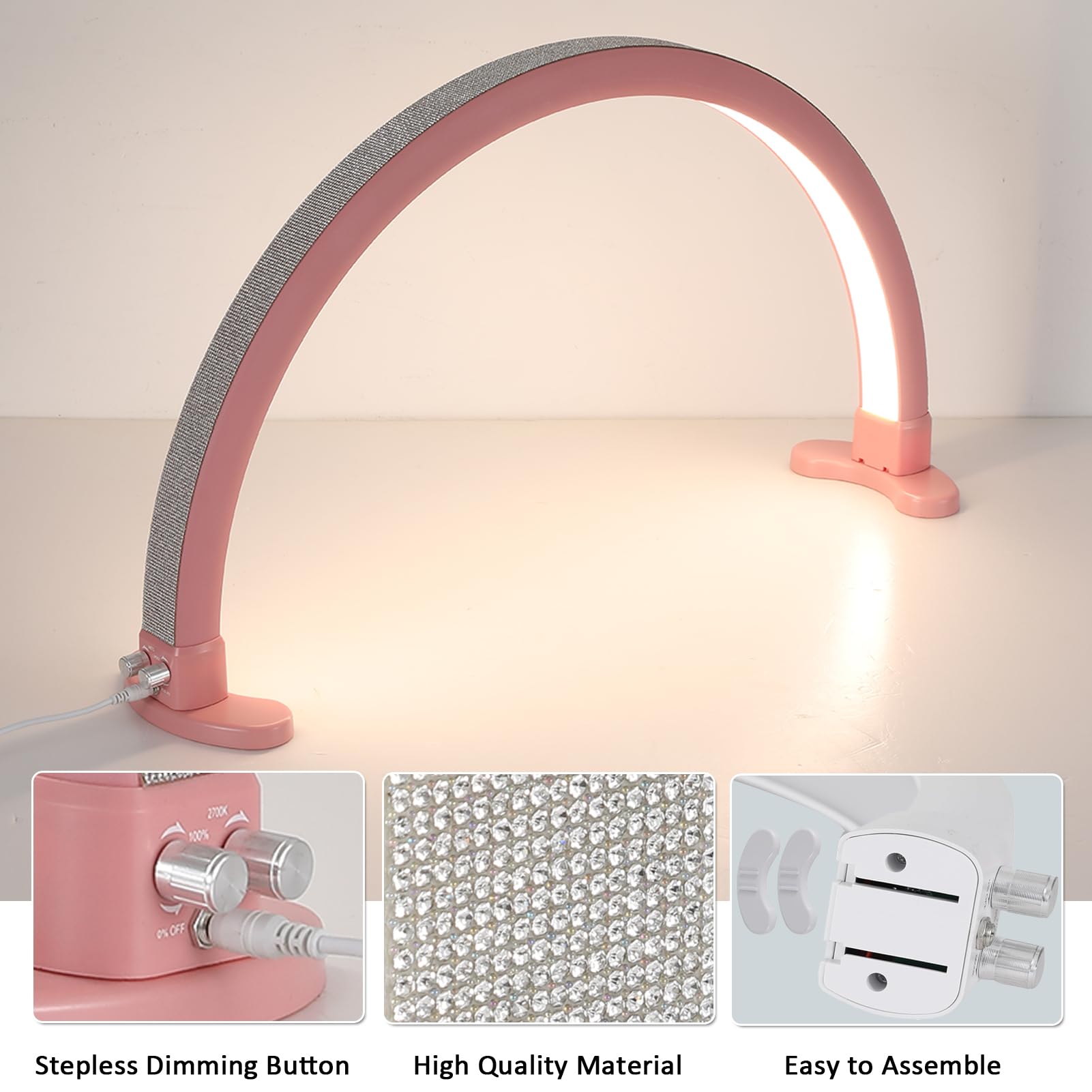 40W Bright Half Moon Nail Lamp for Desk - 29