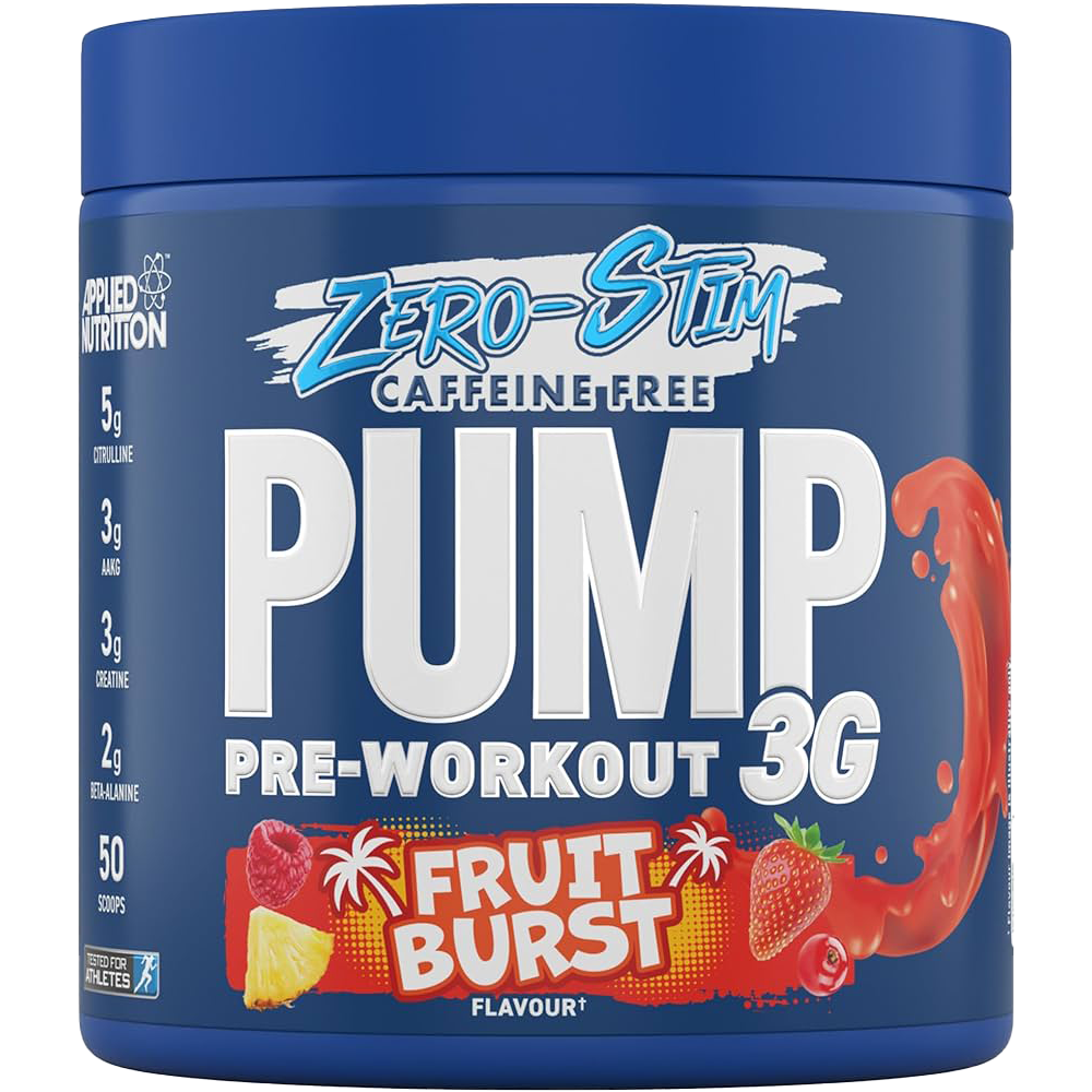 Applied Nutrition Pump Zero Stim Free Pre Workout Powder - 350g (50 Servings) | Caffeine-Free Muscle Pump & Performance Booster | Ideal for Gym, Bodybuilding & Fitness Training