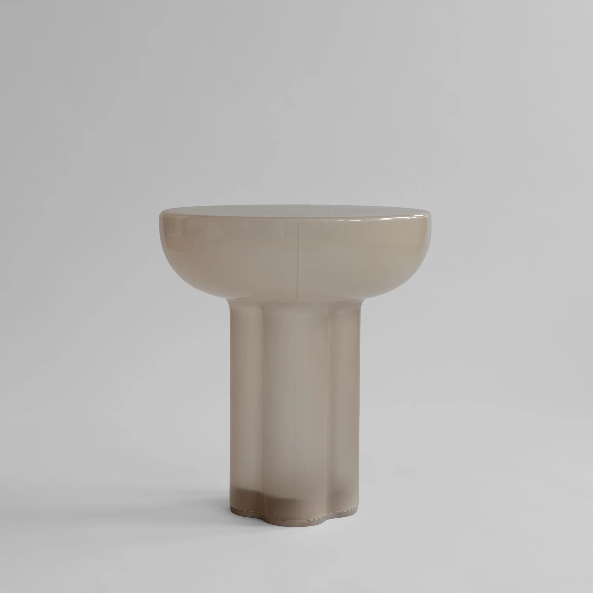 101 COPENHAGEN Modern Crown Side Table - Tall Smoked Oak Finish - Perfect for Living Room, Bedroom or Office Accent Furniture