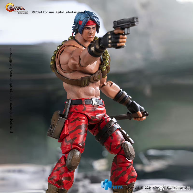 Pre-Order Hiya Toys 6-Inch Contra: Operation Galuga Action Figures - Lance Bean & Bill Rizer (16cm Exquisite Basic Series) | Perfect for Gaming Collectors and Display Shelves
