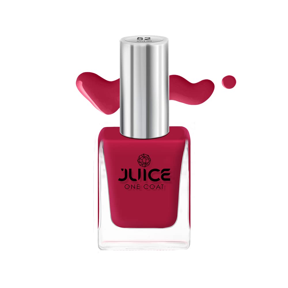JUICE Quick-Dry Long Lasting Nail Polish Set - 6 in 1 Combo with Chip Resistant Gel Finish & High Gloss (Pretty Pinks & Royal Reds) | F&D Approved Colors & Pigments | Perfect for Salon, Home Manicures & Special Occasions