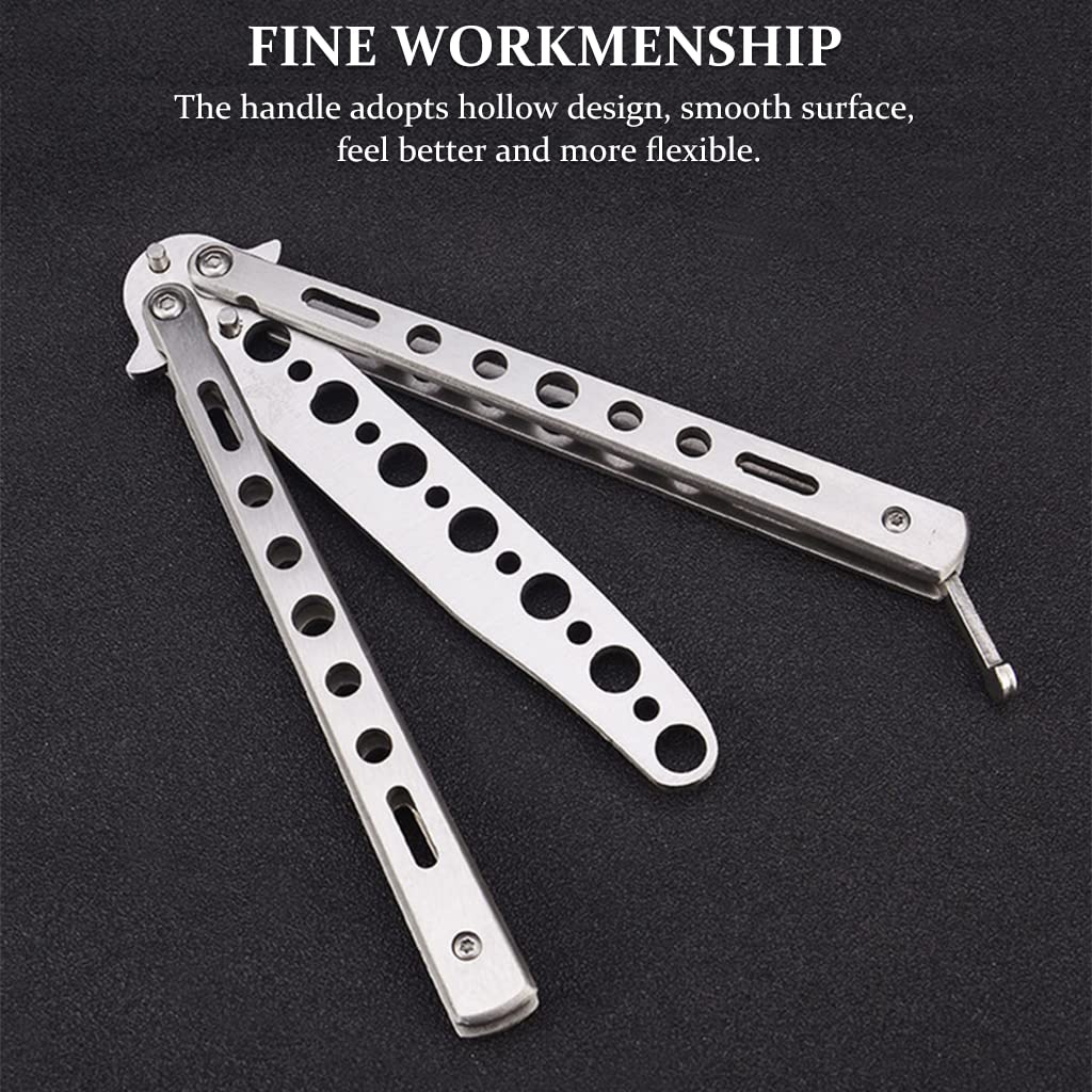 Optifit® Butterfly Knives Trainer - Safe Unsharpened Blade with O-Ring Latch for Beginners & Kids | Perfect for Practice, Skill Development & Butterfly Knife Enthusiasts | Great for Home Training, Outdoor Activities & Collection