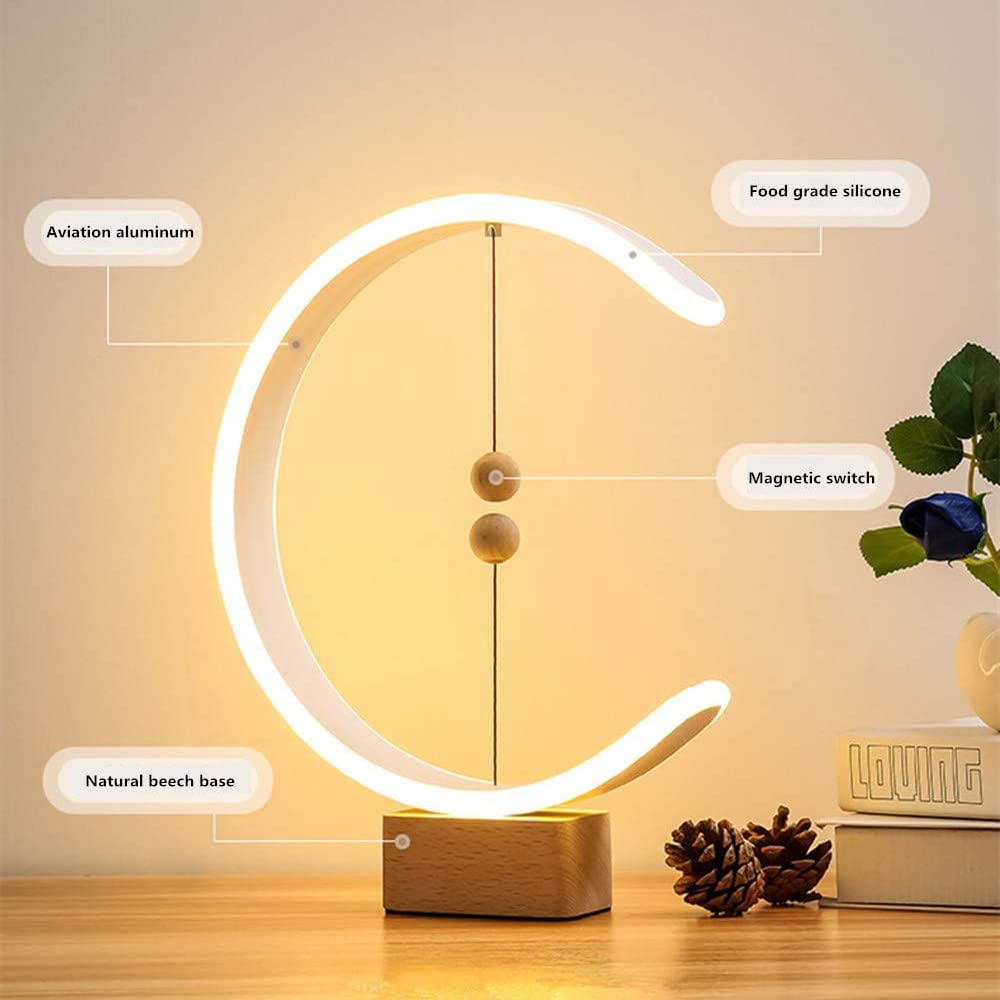 Smart Magnetic Suspension LED Table Lamp - USB Powered Eye-Care Desk Light with Warm Lighting for Office, Home & Bedside - Perfect for Reading, Working & Relaxing