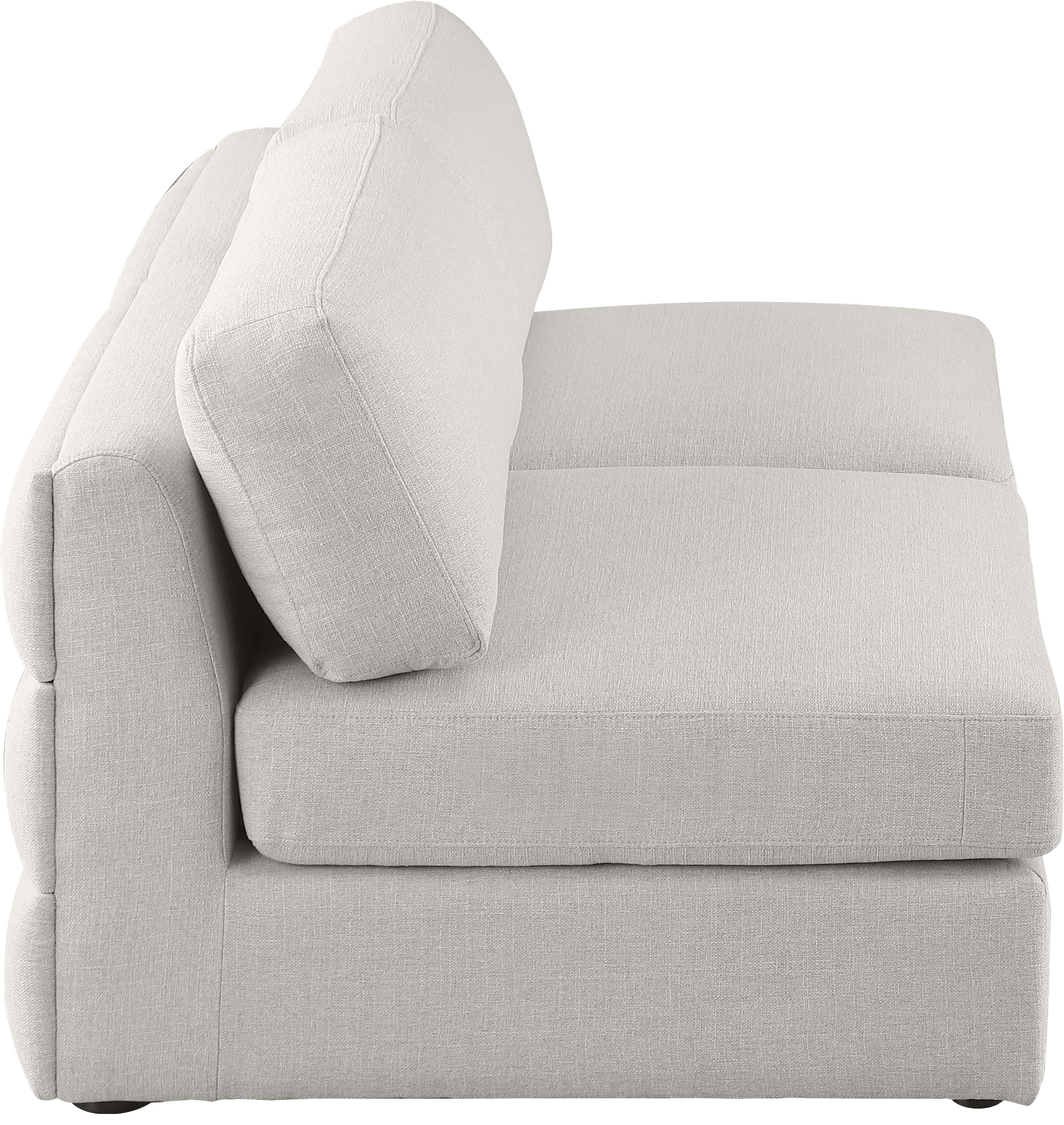 Beckham Durable Linen Textured Fabric Modular Sofa - Modern Sectional Couch for Living Room, Lounge & Home Theater (Gray)