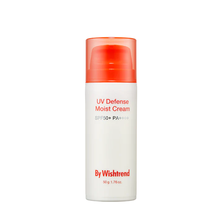 By Wishtrend UV Defense Moist Cream SPF50+ PA++++ 50g - Daily Sun Protection & Hydration for Face & Body - Perfect for Outdoor Activities & Travel