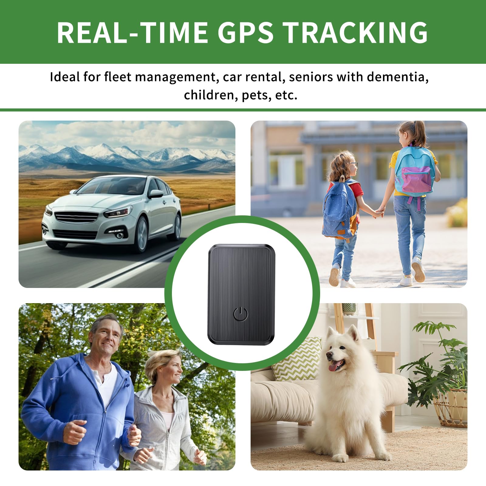 Mini GPS Tracker for Vehicles - Portable Real-Time Magnetic Car Tracking Device with Global Coverage | Location Tracker for Kids, Dogs, Trucks & Personal Use | Perfect for Anti-Theft, Pet Safety & Fleet Management