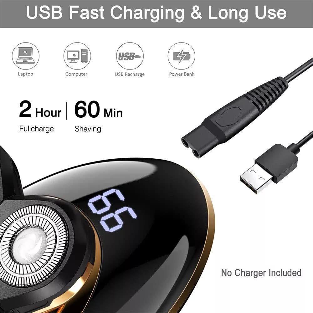 5-in-1 Electric Razor for Men - Rechargeable Beard Trimmer with 5D Floating Blades & Nose Hair Trimmer | Perfect for Travel, Grooming Kits & Daily Shaving