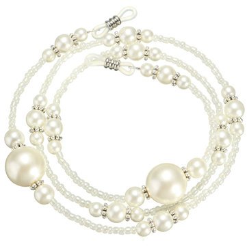 Stylish Pearl Beaded Reading Glasses Chain Necklace - Adjustable Eyeglass Holder Lanyard for Women & Men | Perfect for Reading, Fashion Accessory, and Eyewear Security