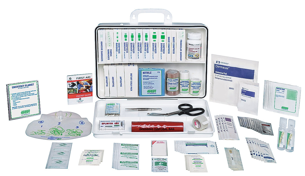 Federal Maritime Small Vessel First Aid Kit Deluxe - Waterproof Plastic Boat Emergency Medical Supplies for Fishing, Sailing & Marine Safety