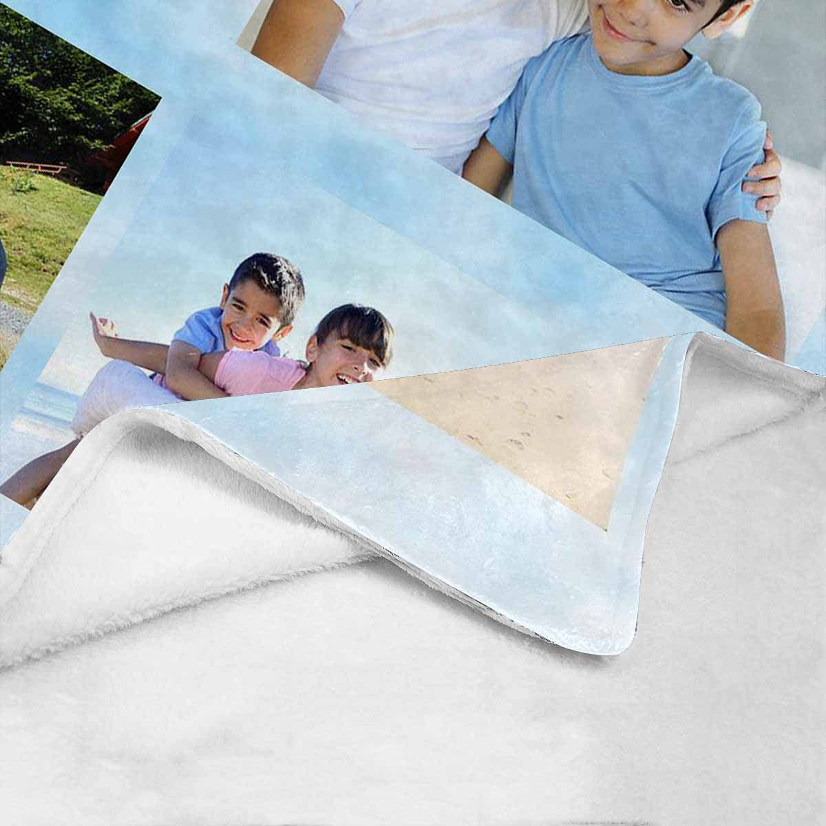 Best Dad Ever Personalized Blanket - Custom Photo Blanket with 5 Pictures | 60x80 Inch Soft Fleece Throw | Perfect Gift for Dad, Grandpa on Birthday, Father's Day | Great for Couch, Bed & Family Movie Nights