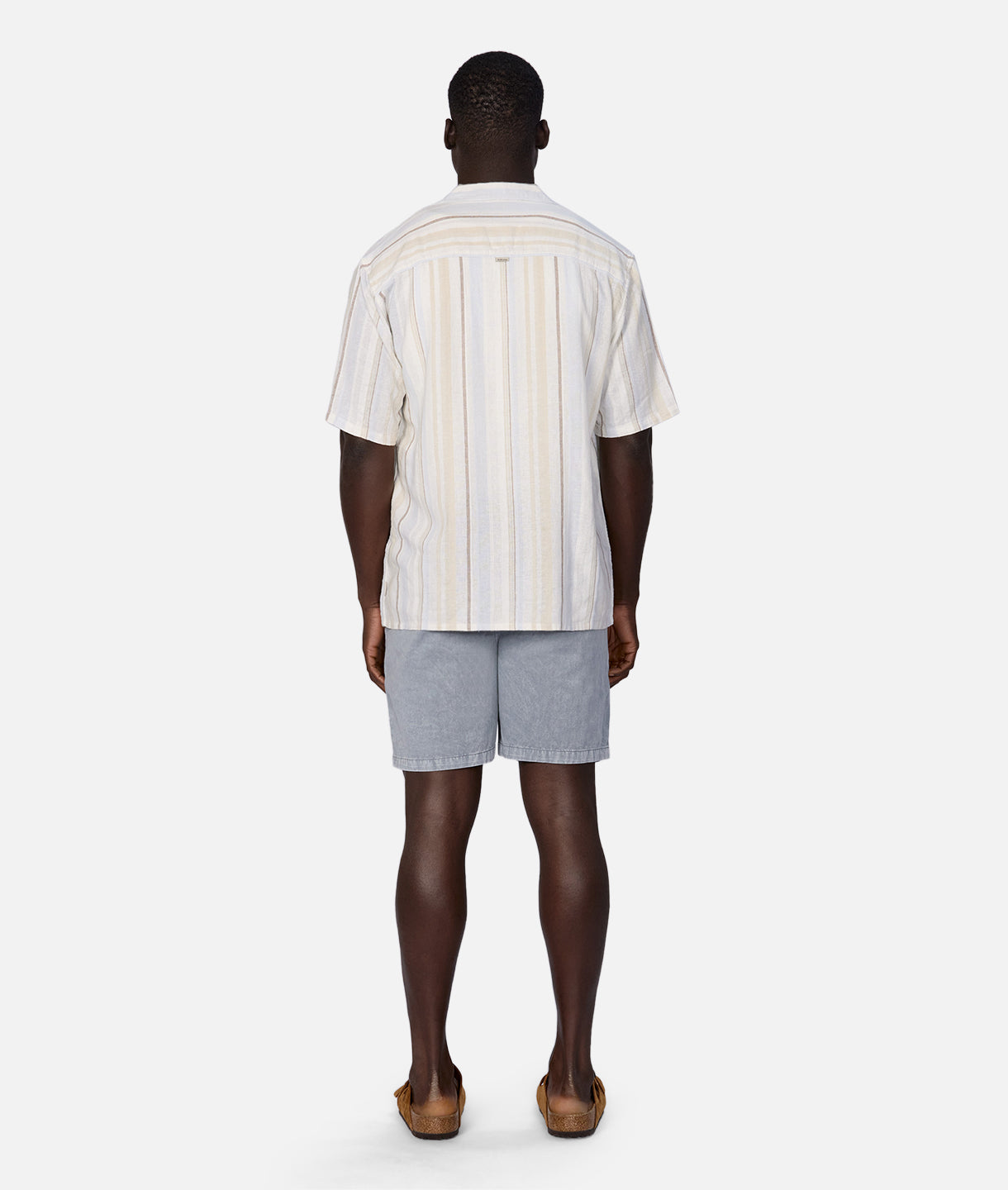 Livante Light Blue Linen Short Sleeve Shirt for Men - Breathable Summer Casual Wear - Perfect for Beach, Travel & Outdoor Activities