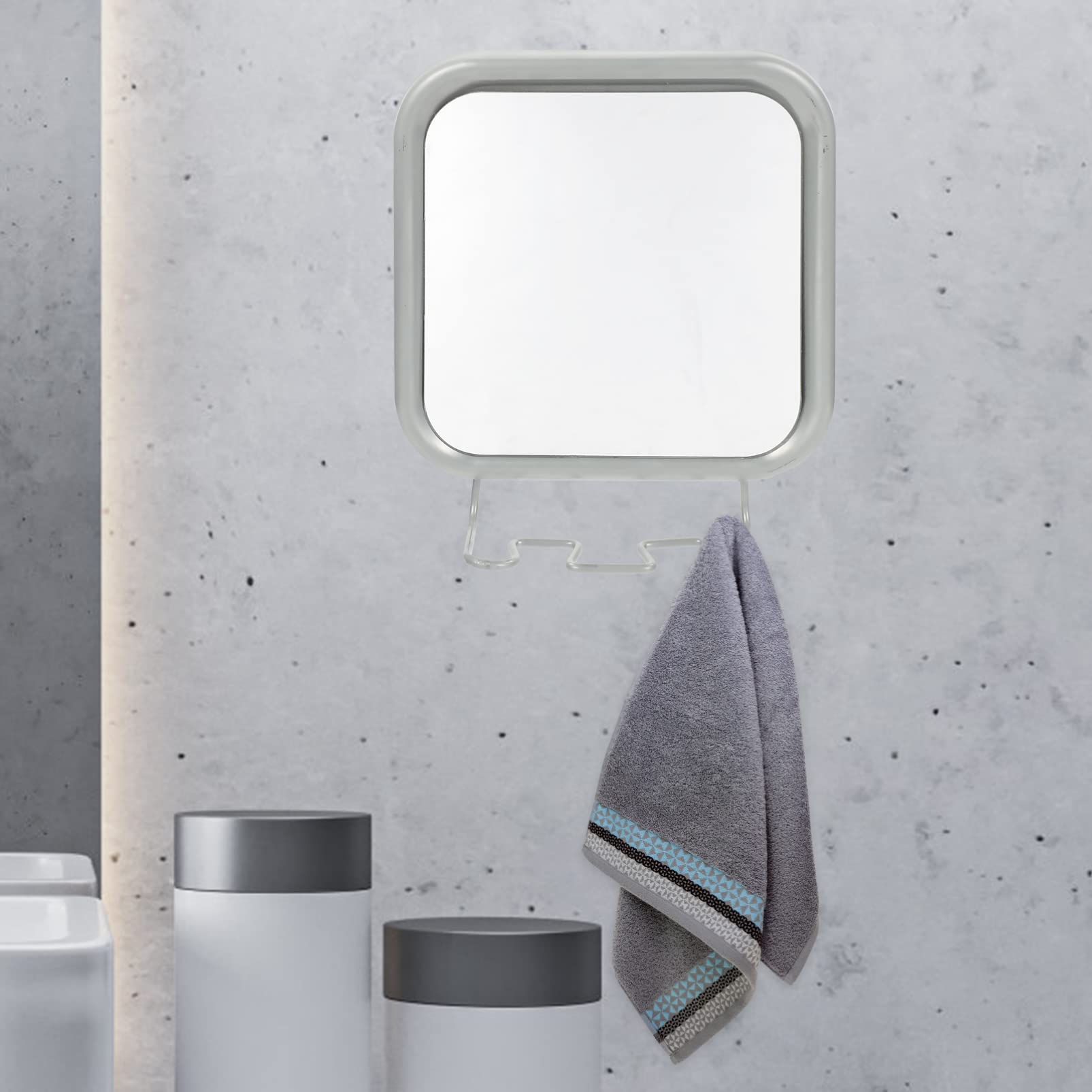 Fogless Shower Mirror with Suction Cup & Hook - Anti-Fog Shaving & Makeup Mirror for Bathroom, Travel, Vanity - Perfect for Shaving, Grooming, and Makeup Application in Wet Environments