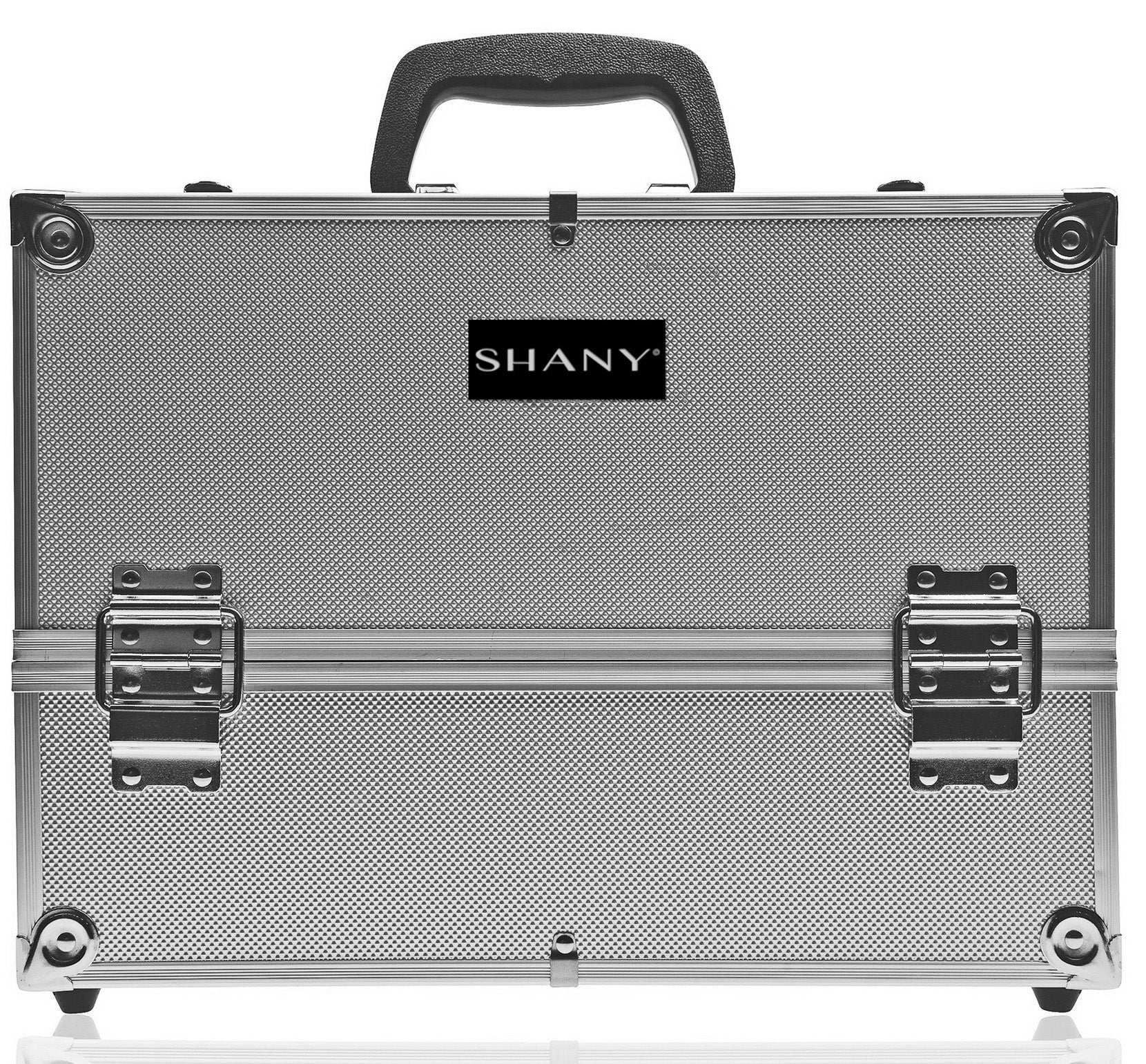Professional Makeup Train Case with Shoulder Strap & Secure Locks - Portable Cosmetic Organizer for Travel, Salon, and Makeup Artists