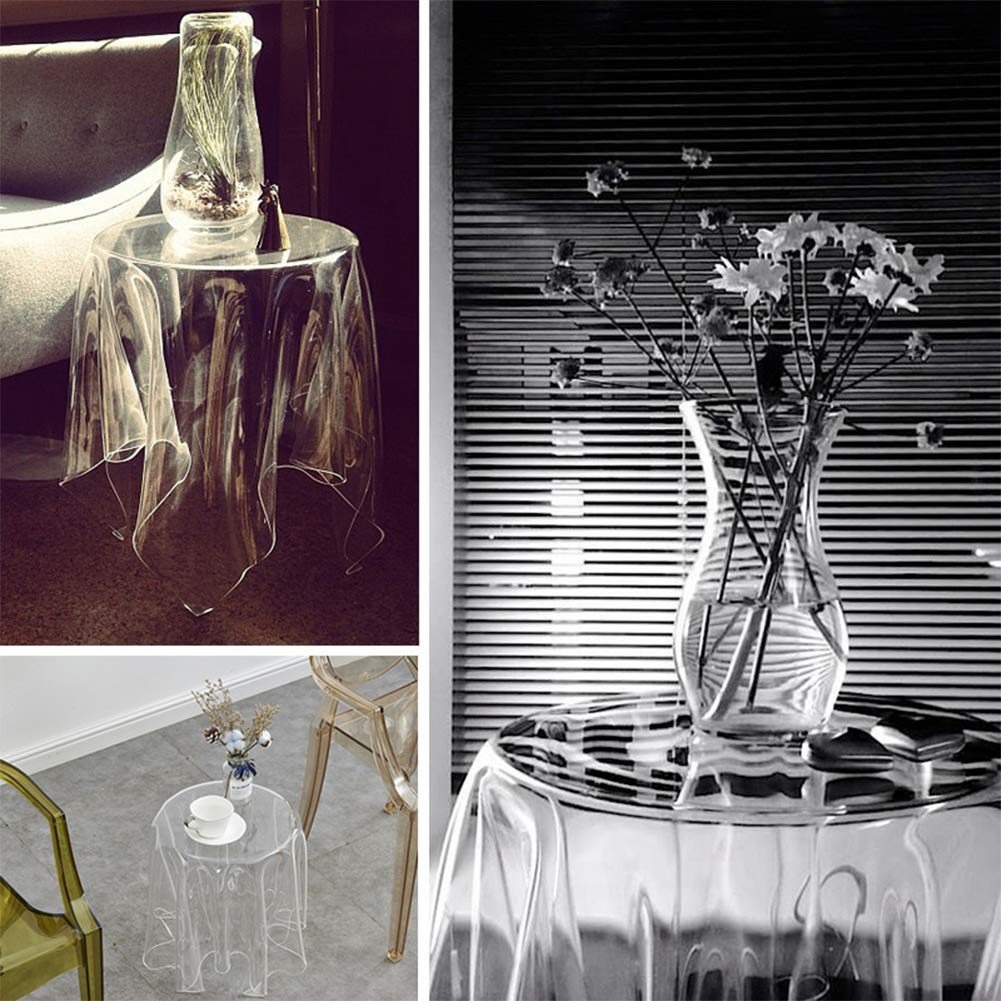 Modern Acrylic Ghost Coffee Table - Transparent & Stylish Living Room & Balcony Decor - Perfect for Small Spaces, Apartments, and Contemporary Home Decor