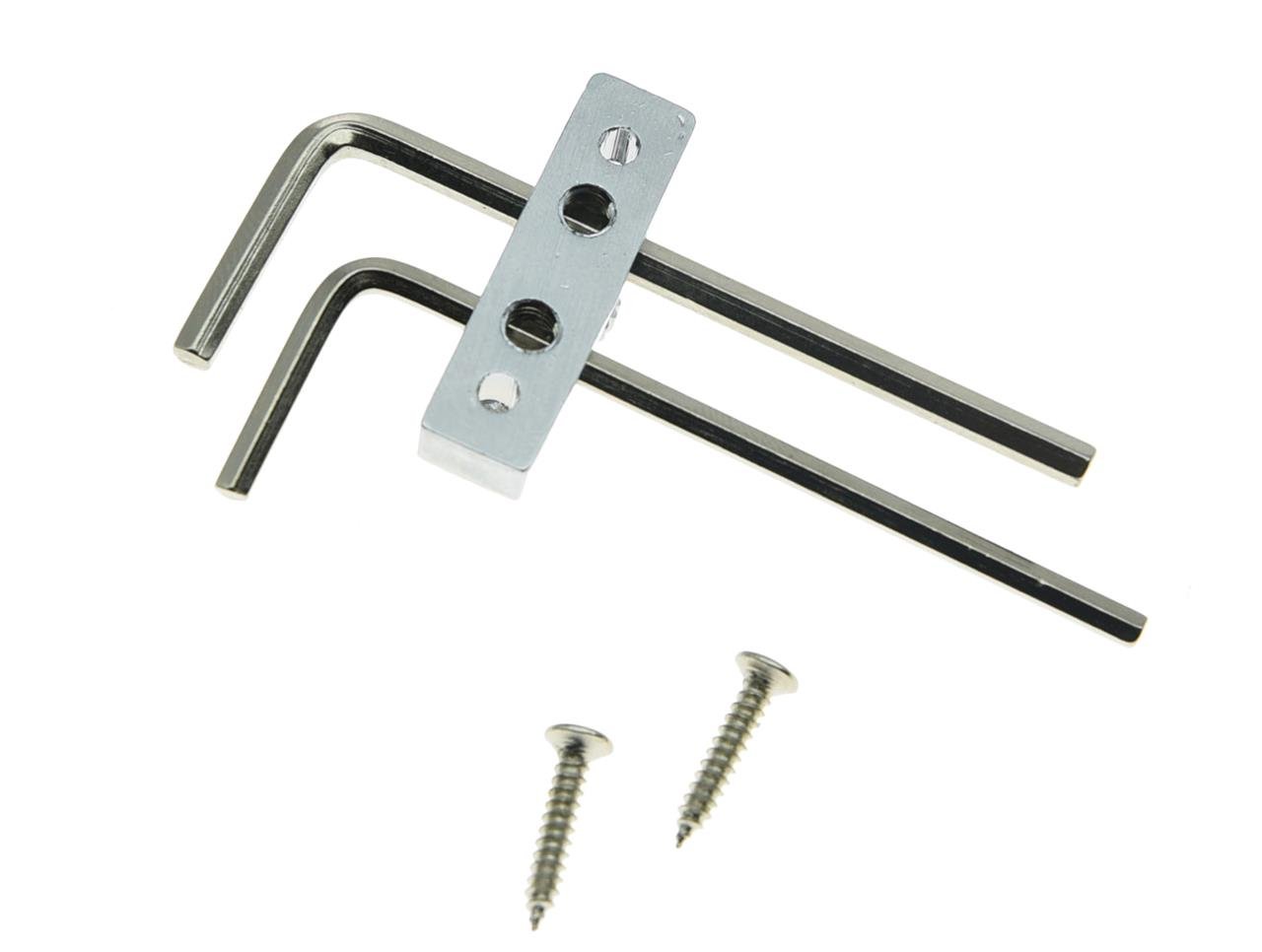 Chrome Guitar Bass Allen Wrench Set - 6-in-1 Key Headstock Wrench Holder for FR Tremolo System | Perfect for Guitar Maintenance & String Adjustments | Ideal for Musicians, Guitar Techs & DIY Repairs