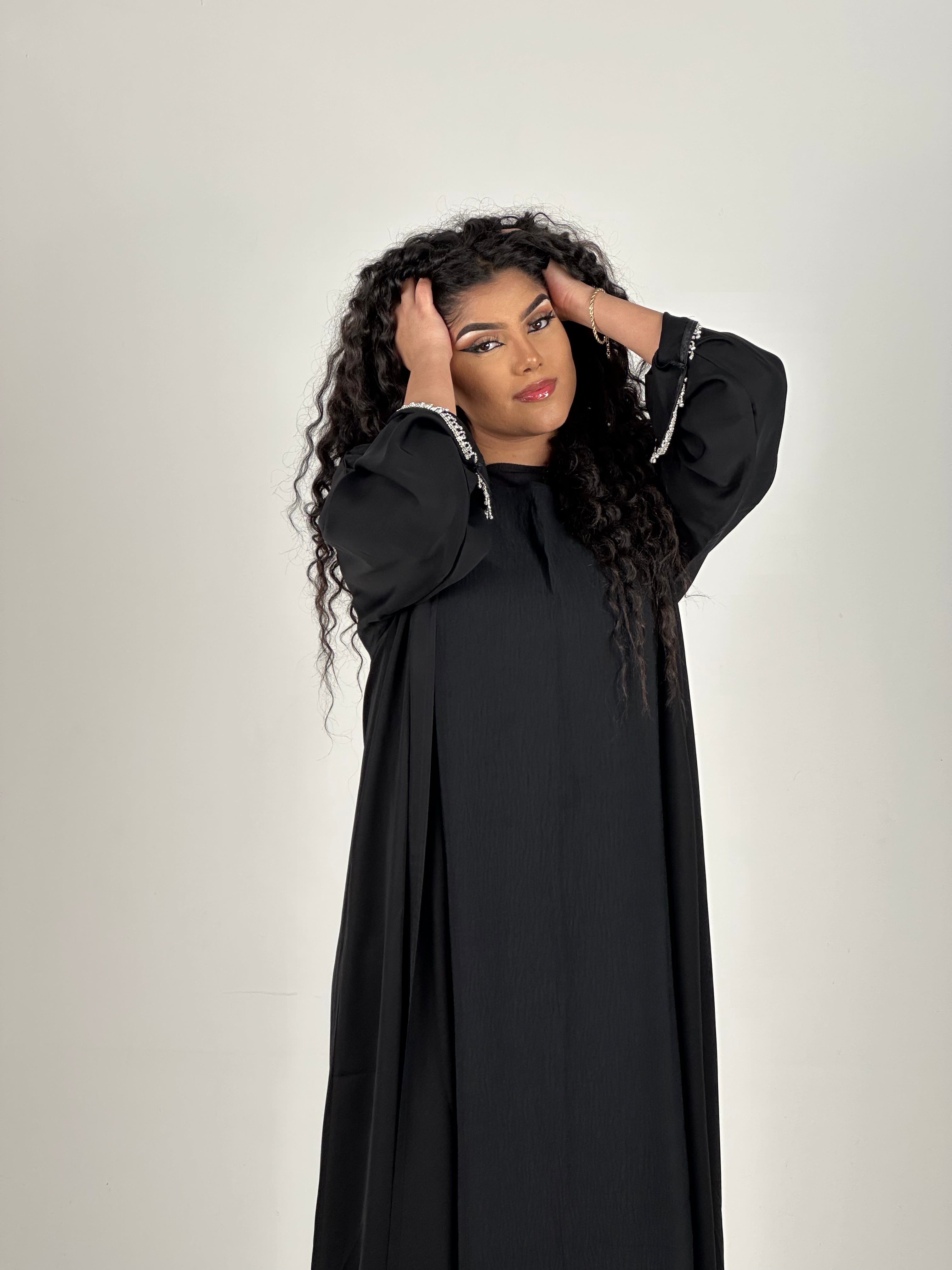 Elegant Moonlight Pearl Abaya Set for Women - Modest Islamic Prayer Dress - Perfect for Eid, Ramadan & Special Occasions