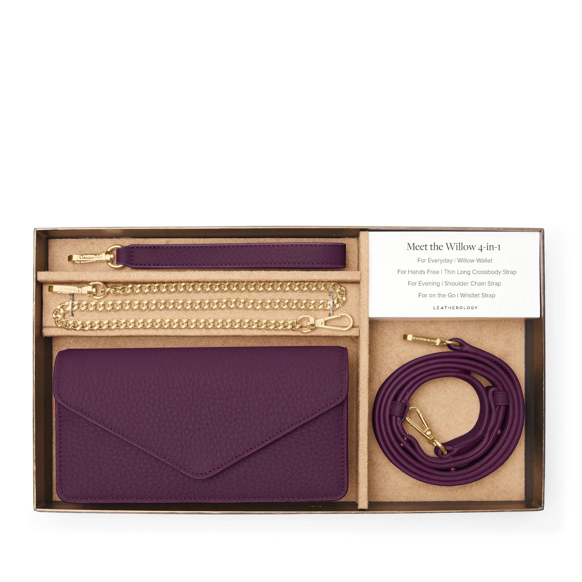 Willow 4-in-1 Gift Set for Women - Deep Plum Scented Bath & Body Care Collection (Bath Salt, Body Lotion, Shower Gel, Candle) - Perfect for Birthday, Anniversary, Mother's Day Gifts & Relaxing Spa Night