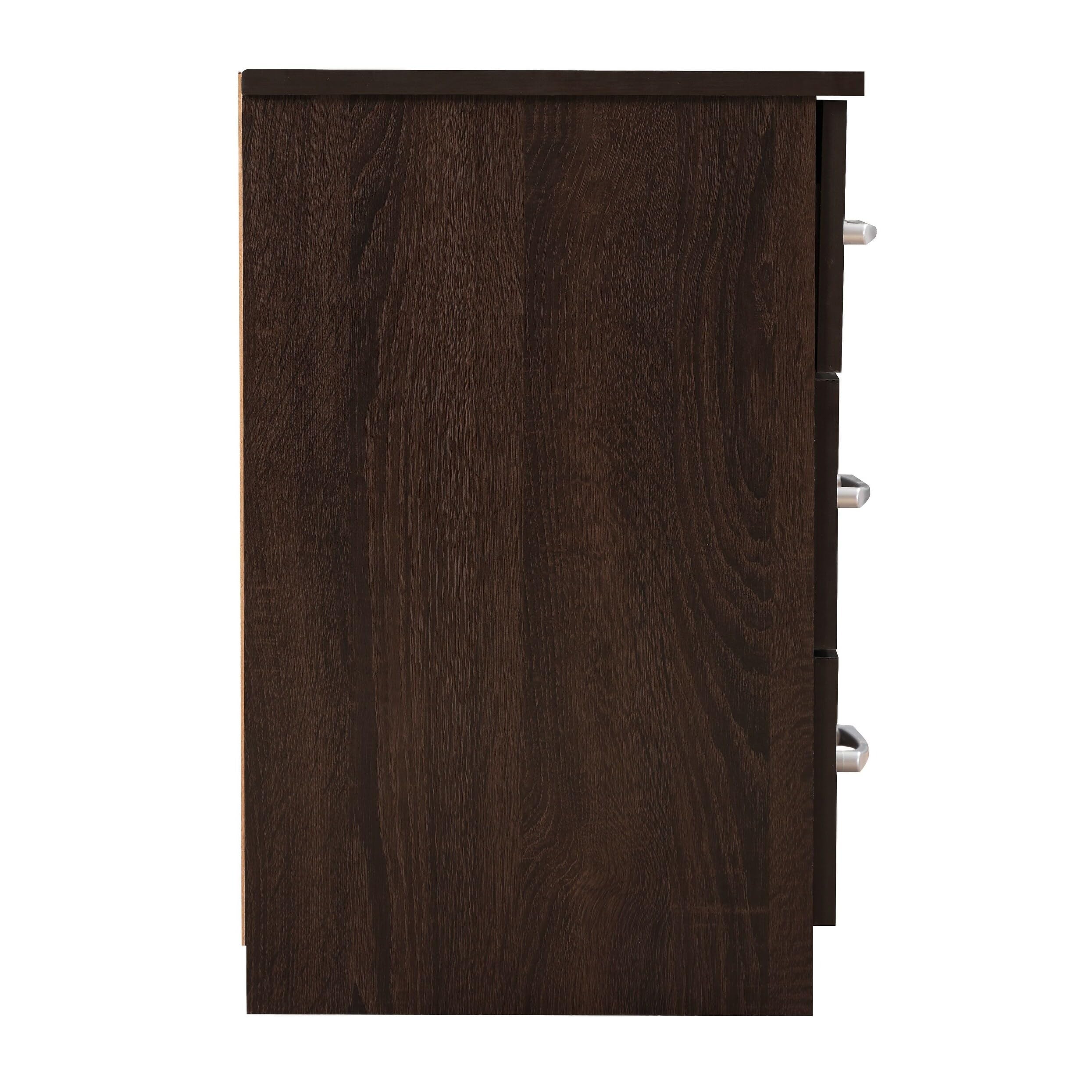 Glory Furniture Boston G025-N Wenge Nightstand - Modern Bedside Table with Storage Drawer for Bedroom, Living Room, or Guest Room