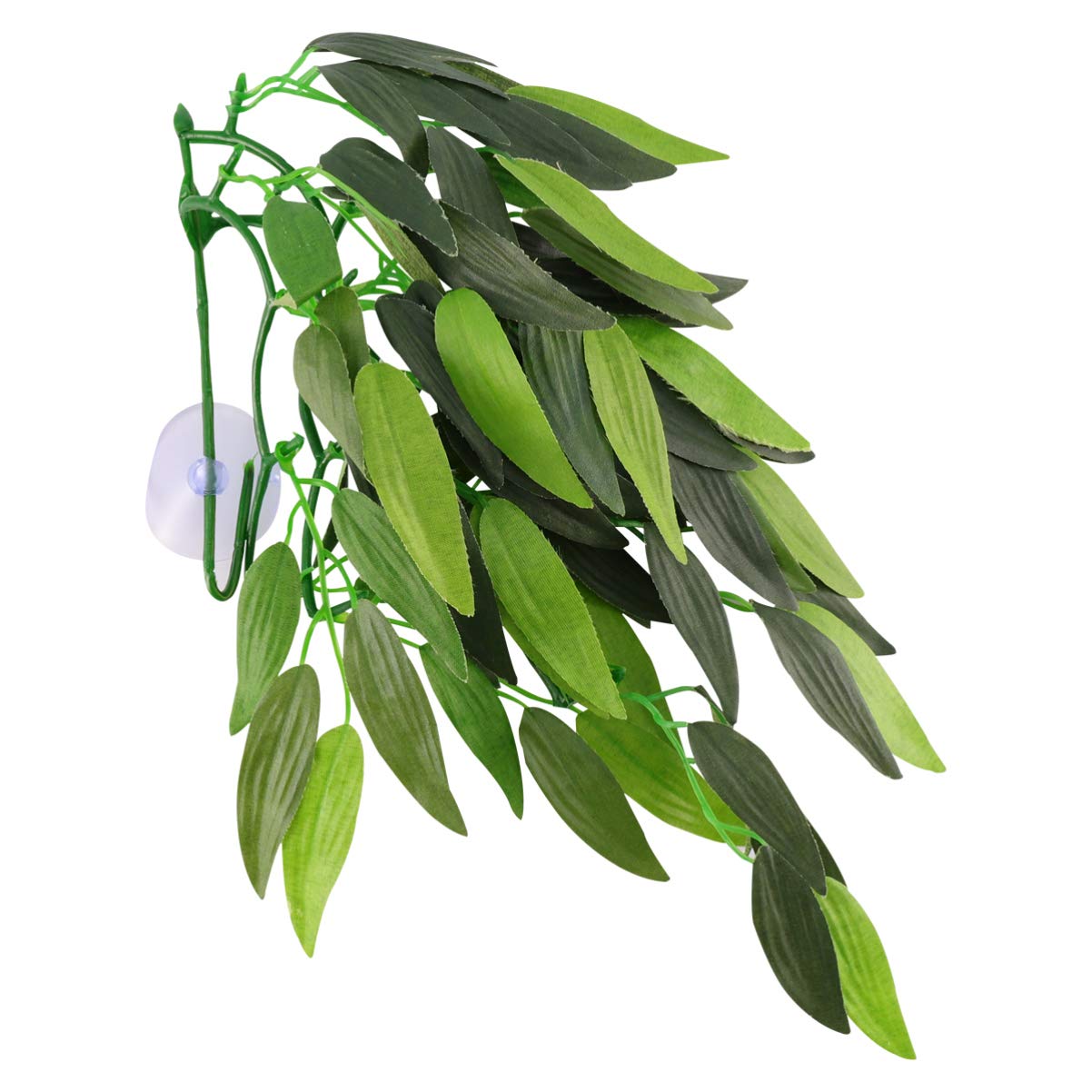 Artificial Terrarium Plants - Realistic Reptile Vines with Suction Cups for Terrarium Decor | Green Hanging Plants for Amphibian Habitat, Reptile Tank & Vivarium Decoration | Perfect for Gecko, Frog & Snake Enclosures