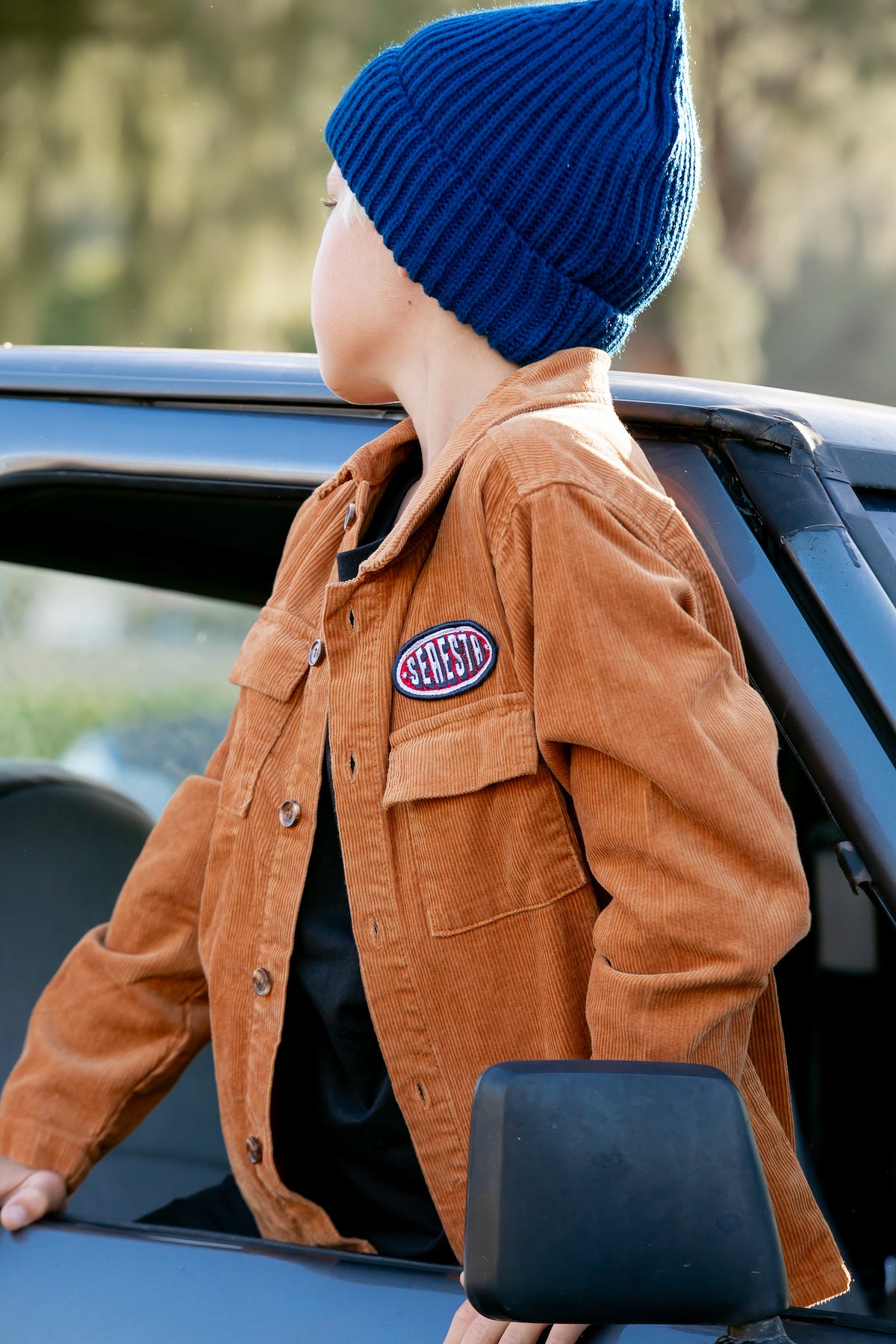 Corduroy Work Jacket for Youth - Durable & Stylish Winter Coat with Palm Design - Perfect for School, Outdoor Activities & Casual Wear