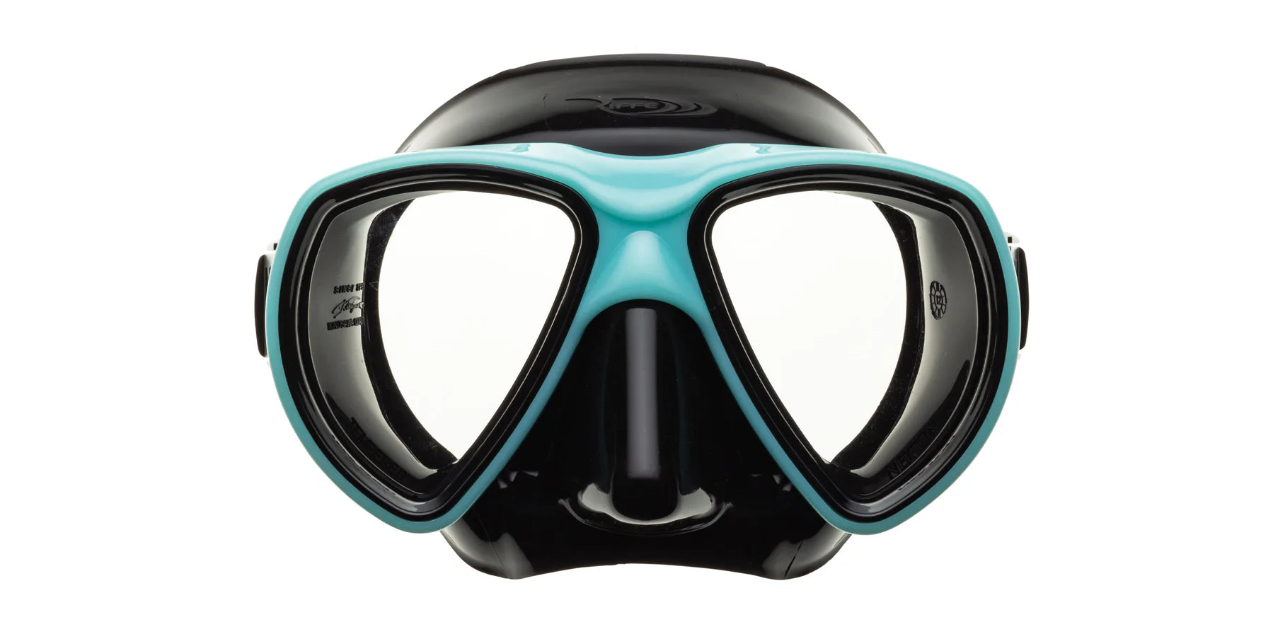 Riffe Nekton Dive Mask - Premium Snorkeling & Scuba Diving Gear for Clear Vision (Caribbean Blue) - Perfect for Ocean Exploration, Spearfishing & Underwater Photography