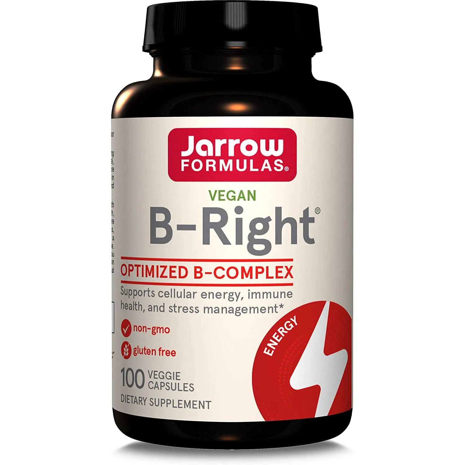 Jarrow Formulas B Right - High Potency B-Complex Vitamin Supplement with Methylcobalamin & Active Folate - Supports Energy, Brain Function & Metabolism - Ideal for Busy Professionals & Active Lifestyles
