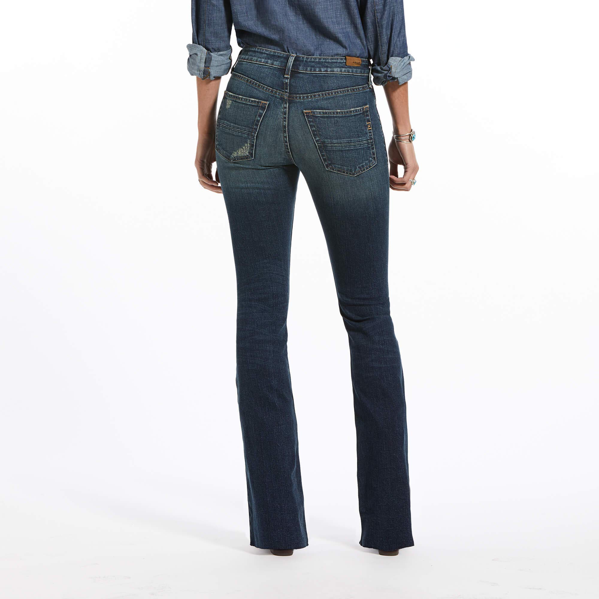 ARIAT Women's Premium High Rise Flare Jeans - Comfortable Stretch Denim Pants for Casual Wear & Western Style Outfits