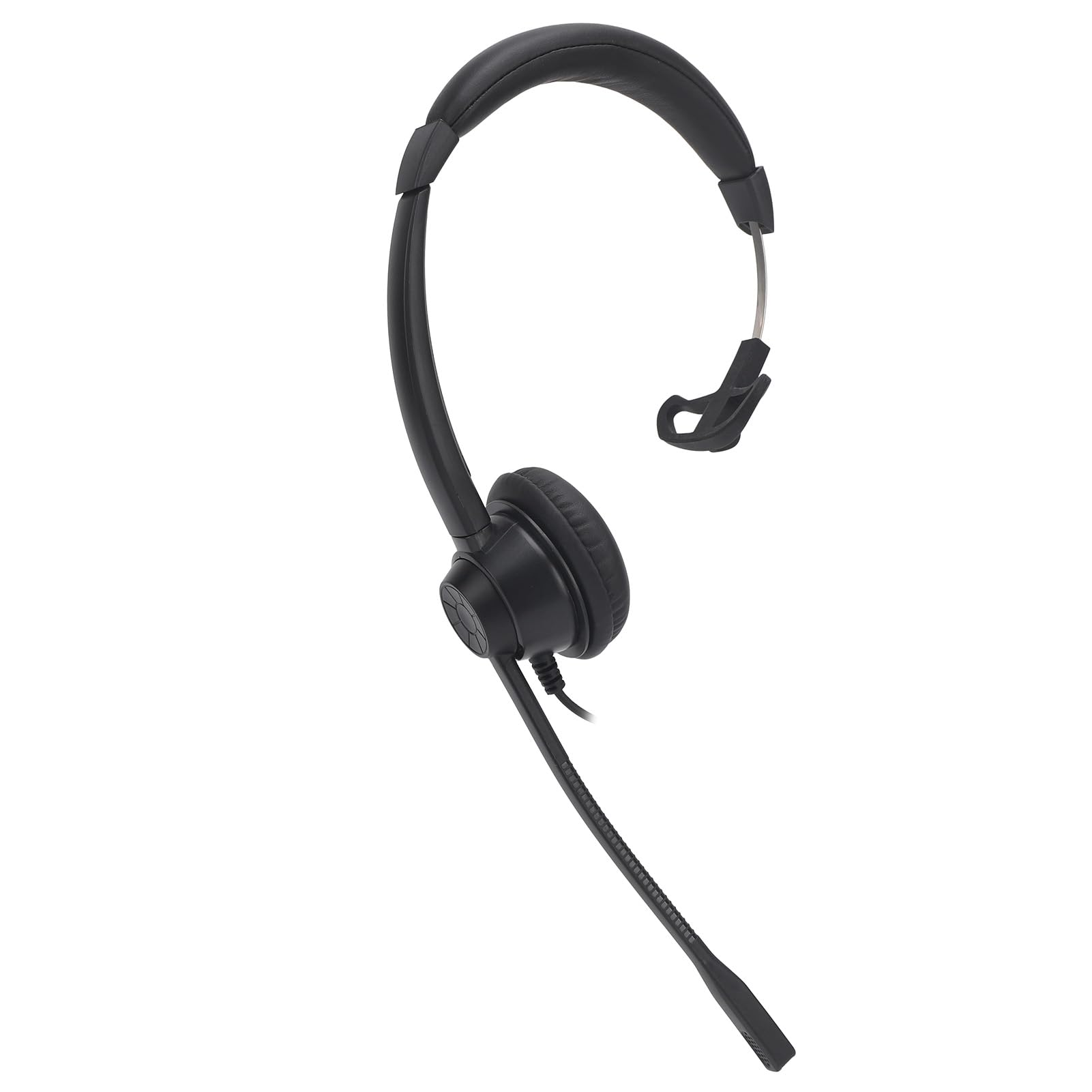 Noise Cancelling USB Headset with Microphone - Single Ear Headphone for PC, Laptop, Phone & Tablet - Includes USB to USB-C Adapter - Perfect for Home Office, Call Centers & Remote Work