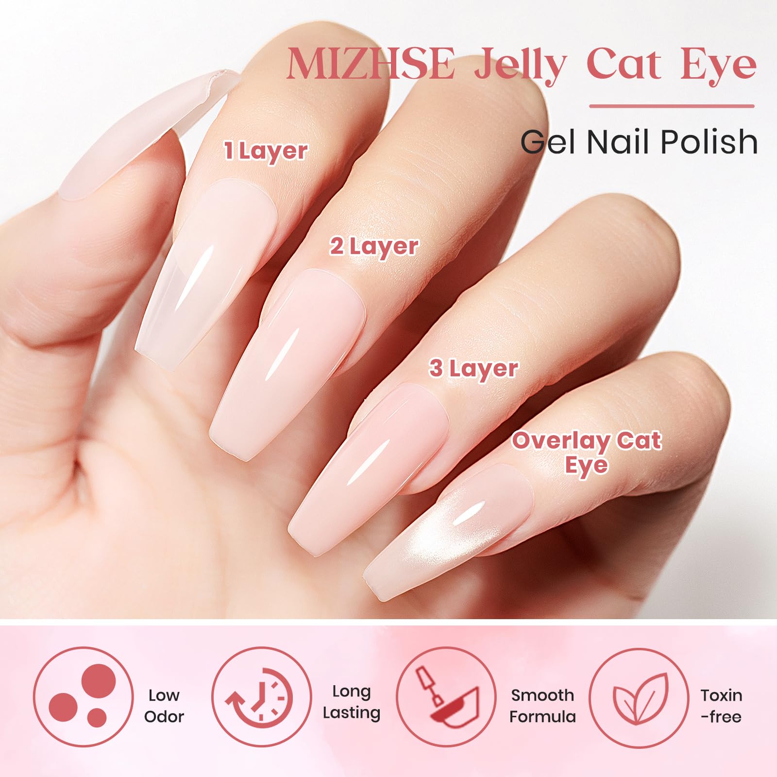 MIZHSE Jelly Gel Nail Polish Set - 12 Classic Cat Eye Gel Colors (Gold, Silver, Nude Pink, Brown) with Glitter & Magnet for Salon-Quality Manicures | Soak Off UV/LED Gel Polish Kit for Home & Professional Use | Perfect Gift for Nail Lovers & DIY Manicure Enthusiasts