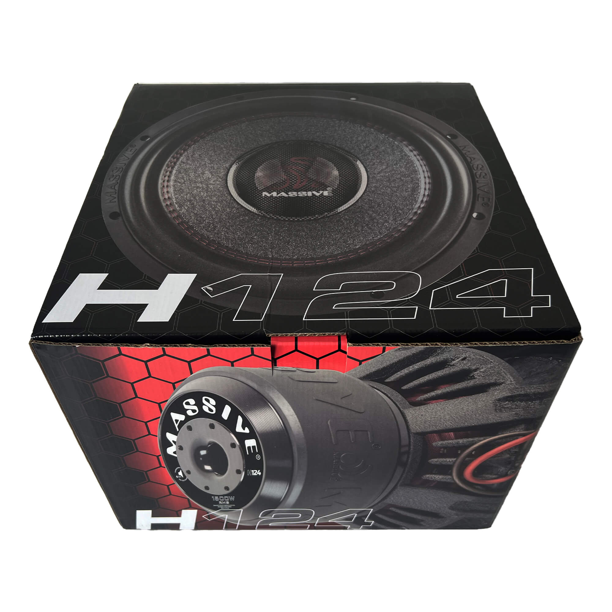H124 12-Inch 1500 Watts RMS Dual 4 Ohm 3 Voice Coil Mega Subwoofer - Powerful Bass for Car Audio & Home Theater Systems