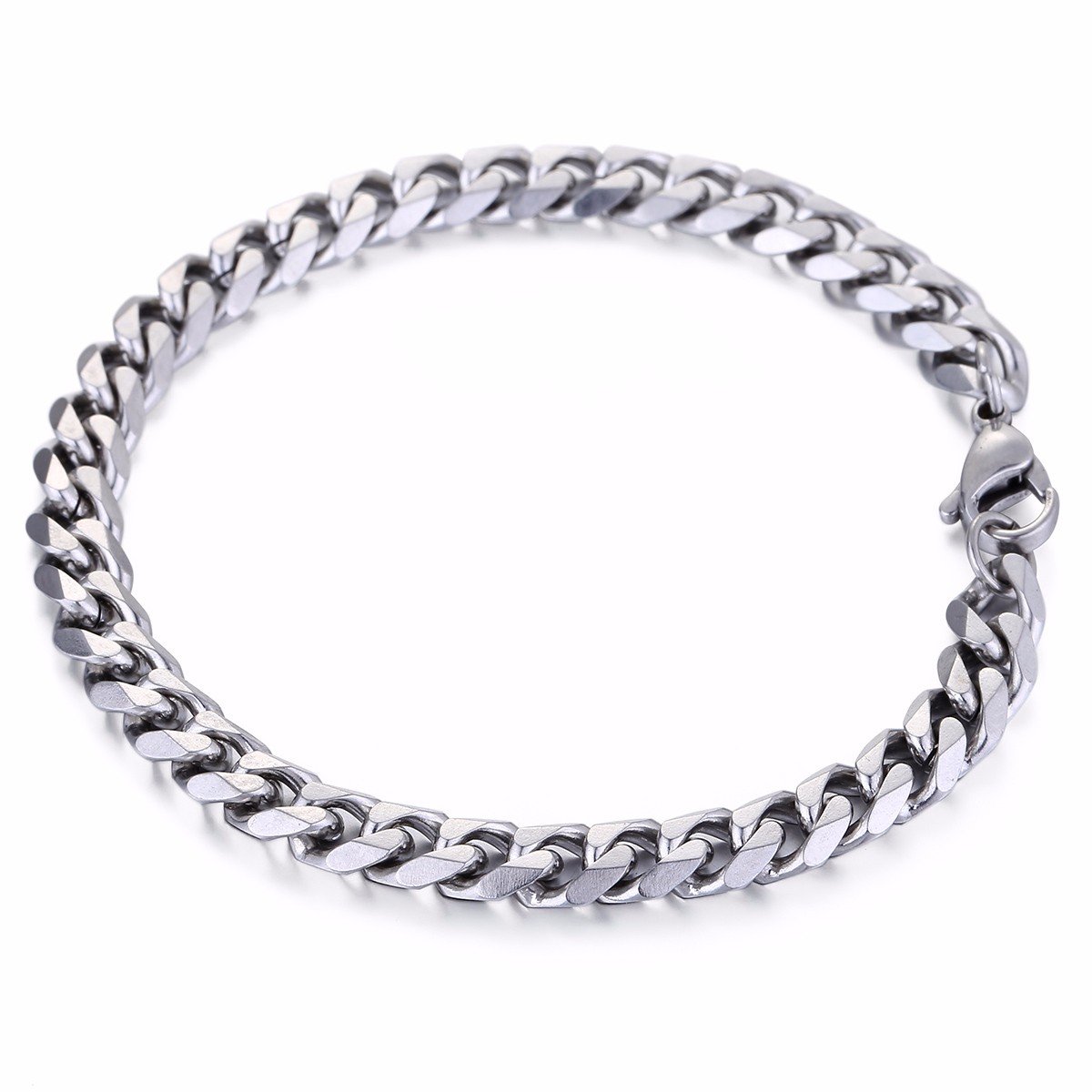 Trendy 7mm Stainless Steel Curb Cuban Link Chain Bracelet for Men & Women - Gold, Silver, Black - Adjustable 7-11 Inch - Perfect for Layering, Gifting & Everyday Wear