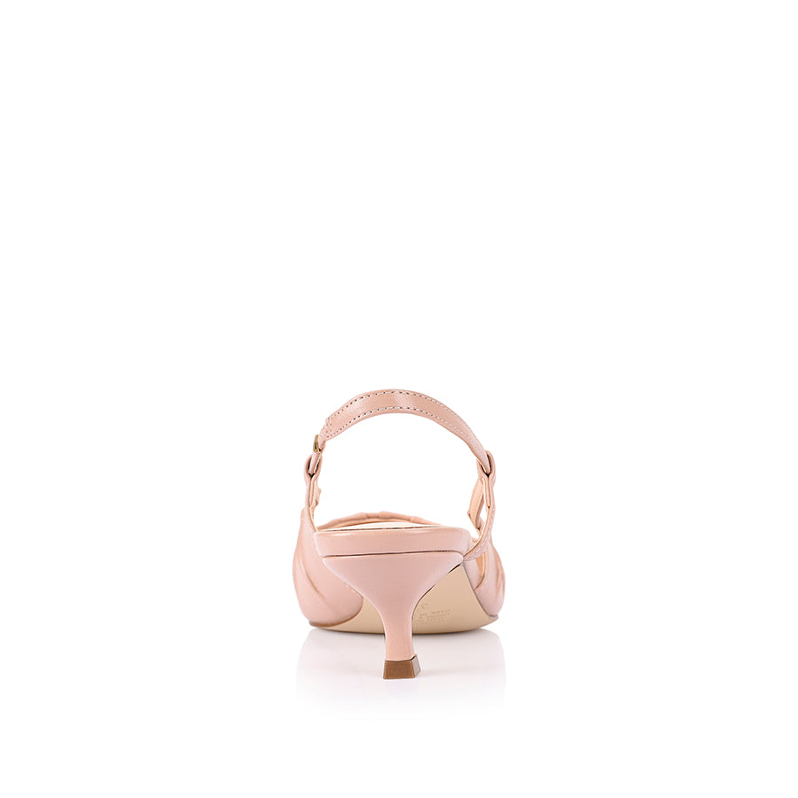 Lucius Slingback Kitten Heels in Dusty Pink | Comfortable Low Heel Dress Shoes for Women | Perfect for Weddings, Office & Evening Events
