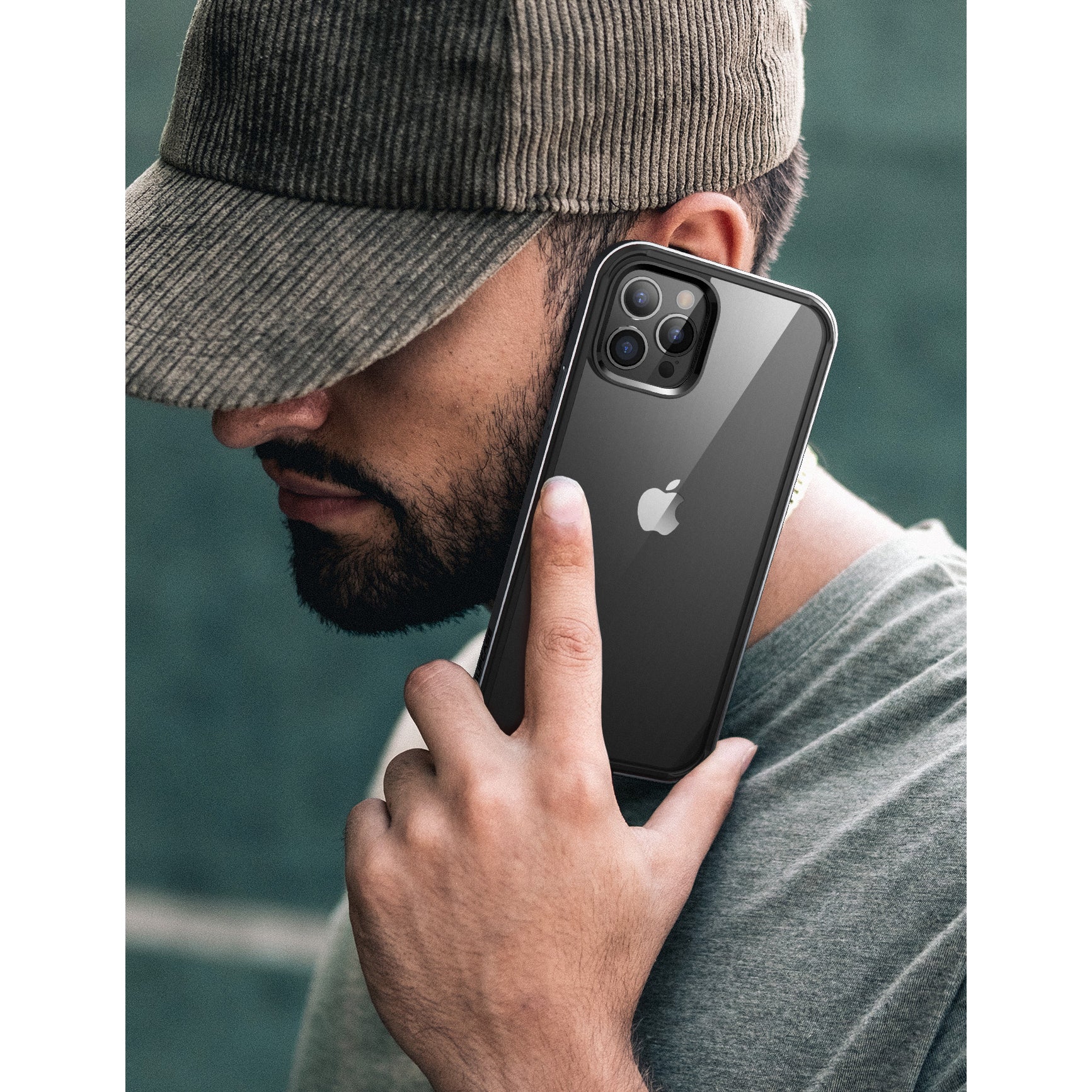 iPhone 13 Pro Case 6.1 Inch - Unicorn Beetle Edge Clear Bumper Protective Cover (Black) | Slim Shockproof Design for Everyday Use & Outdoor Activities