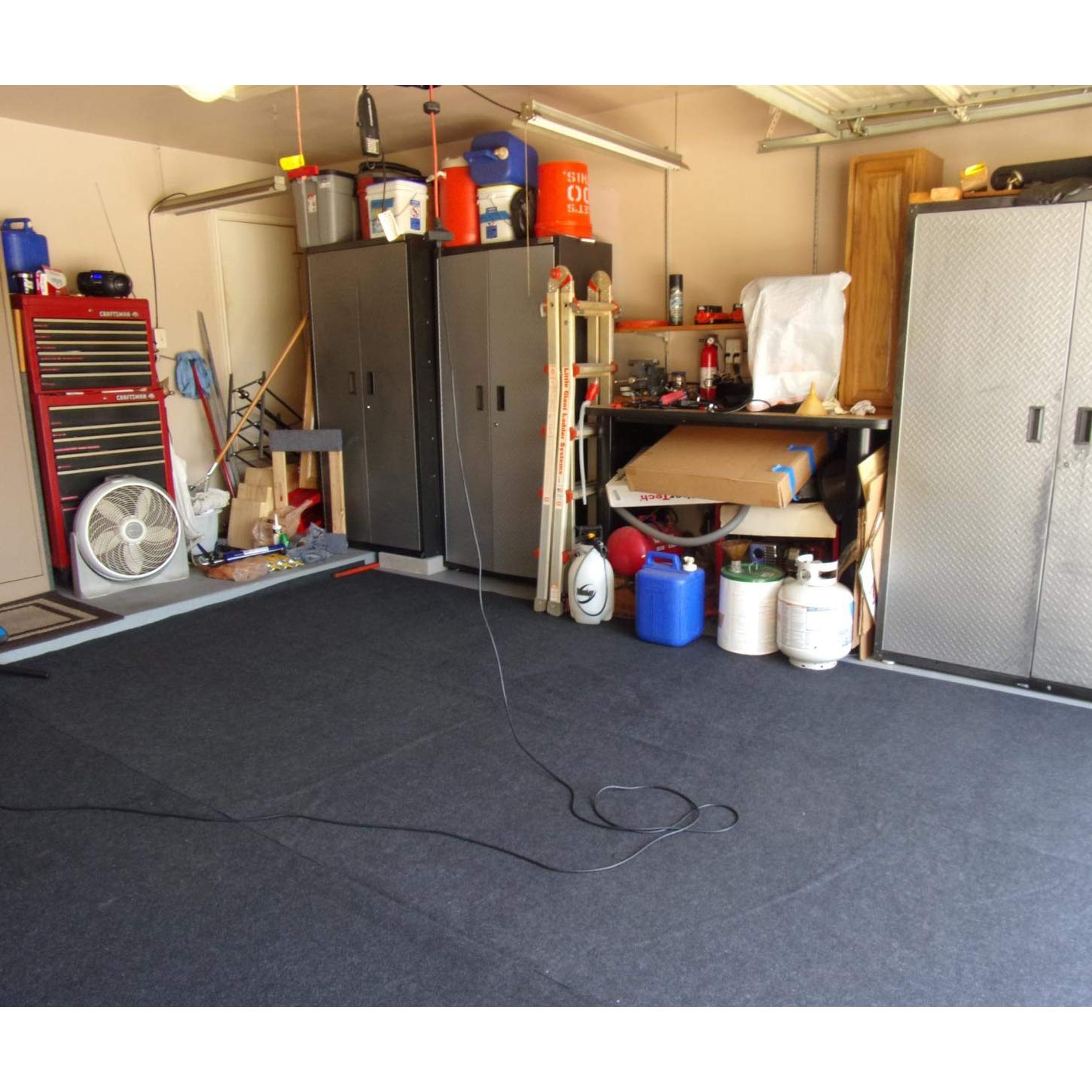 Garage Floor Mat - Heavy Duty Oil Absorbent Mat for Golf Carts, Motorcycles & Workshop - Non-Slip Leak-Proof Backing with Washable Felt Surface (8'6