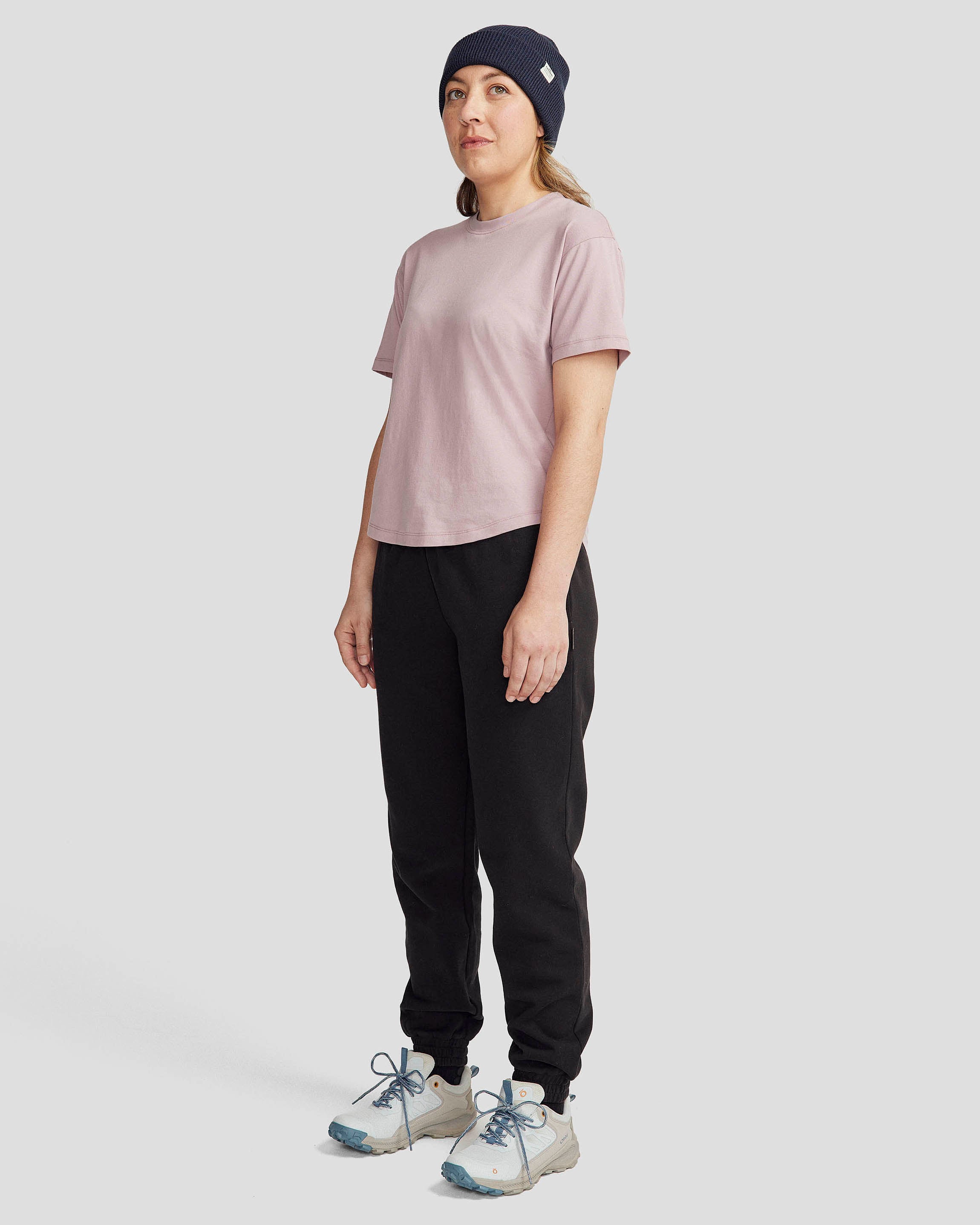Organic Cotton Women's T-Shirt - Light Thistle Color | Soft & Breathable Casual Tee for Everyday Wear, Workouts & Layering