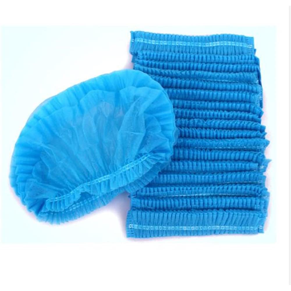 50 Pack Stretchable Disposable Non-Woven Hair Caps for Cooking, Food Service & Hygiene Protection - Perfect for Restaurants, Hospitals & Home Use