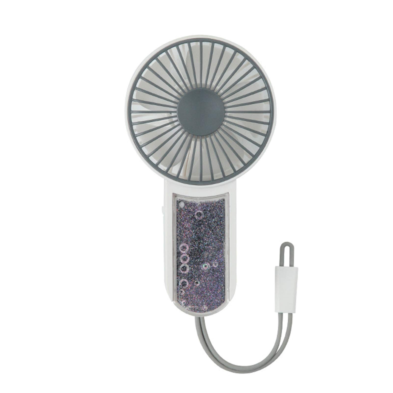 TEMAIKO Portable Handheld Fan - 800mAh USB Rechargeable Mini Fan with 3 Speeds, Ultra Quiet Personal Cooling Fan for Office, Travel, Camping & Outdoor Activities - White