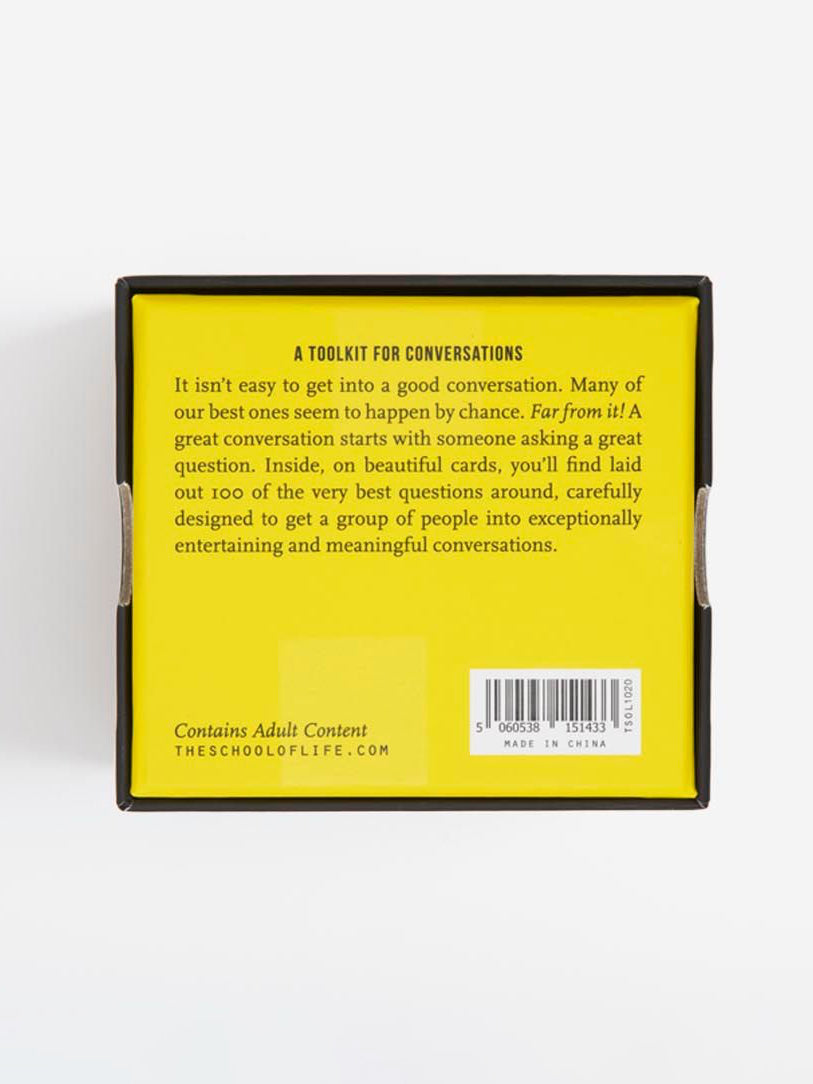 The School of Life 100 Thought-Provoking Conversation Cards for Meaningful Discussions - Perfect for Family Game Nights, Therapy Sessions & Social Gatherings