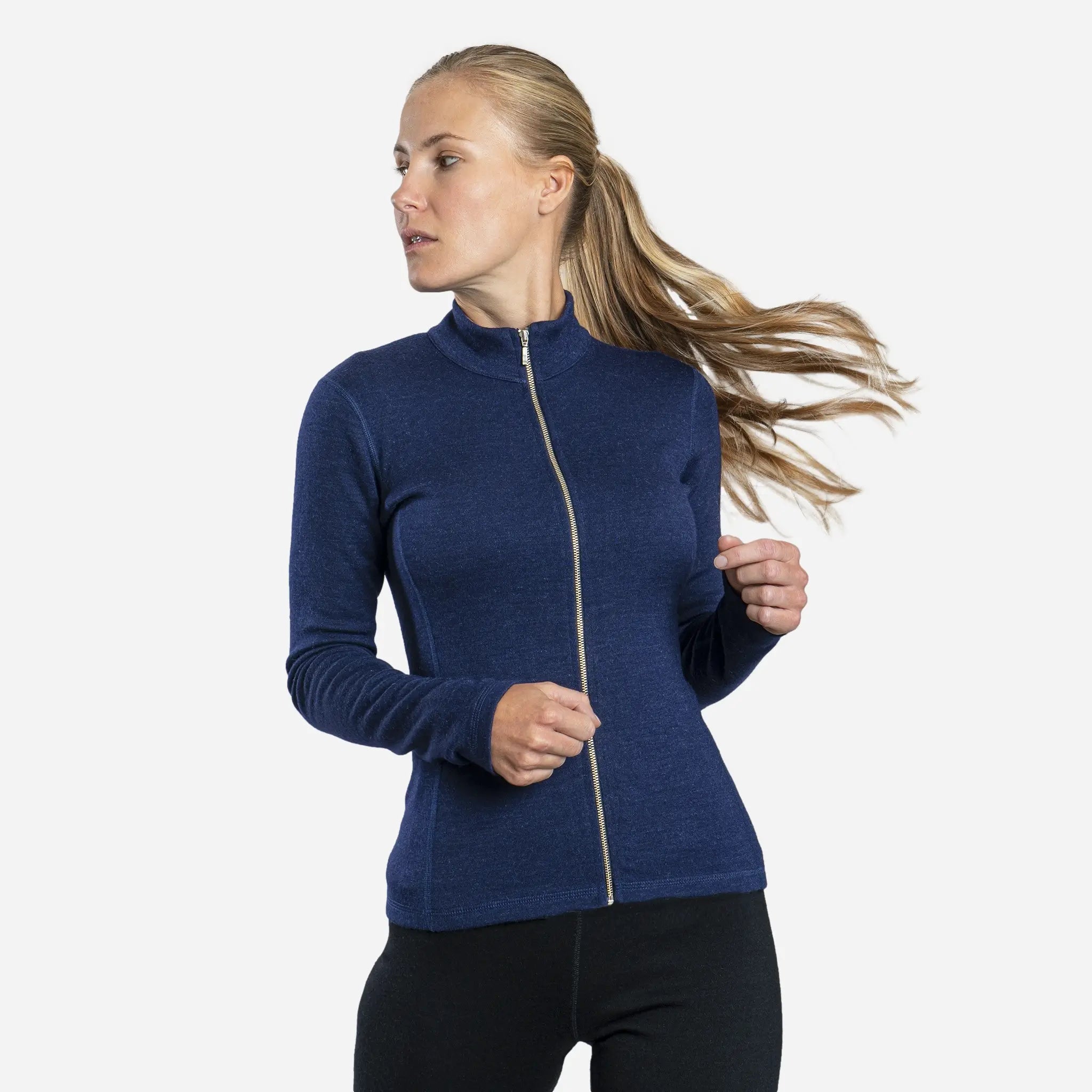 Women's Alpaca Wool Jacket - 420 Midweight Full Zip Fleece Coat for Outdoor Hiking & Winter Travel